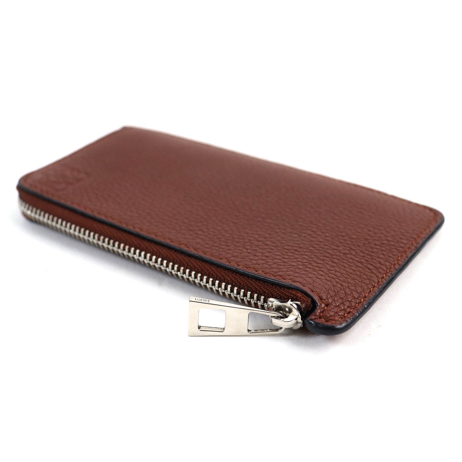 LOEWE Anagram Leather Card Case Brown