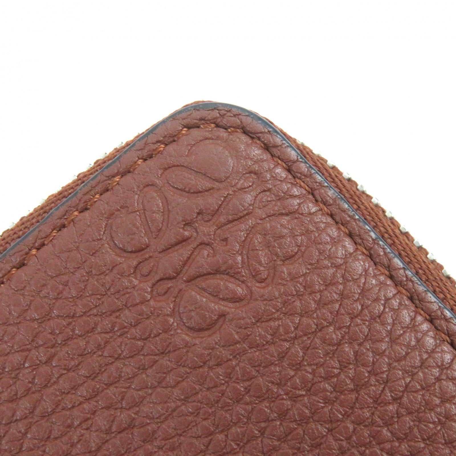 LOEWE Anagram Leather Card Case Brown