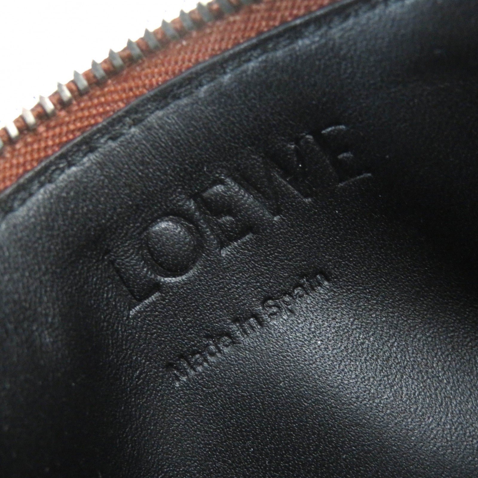 LOEWE Anagram Leather Card Case Brown