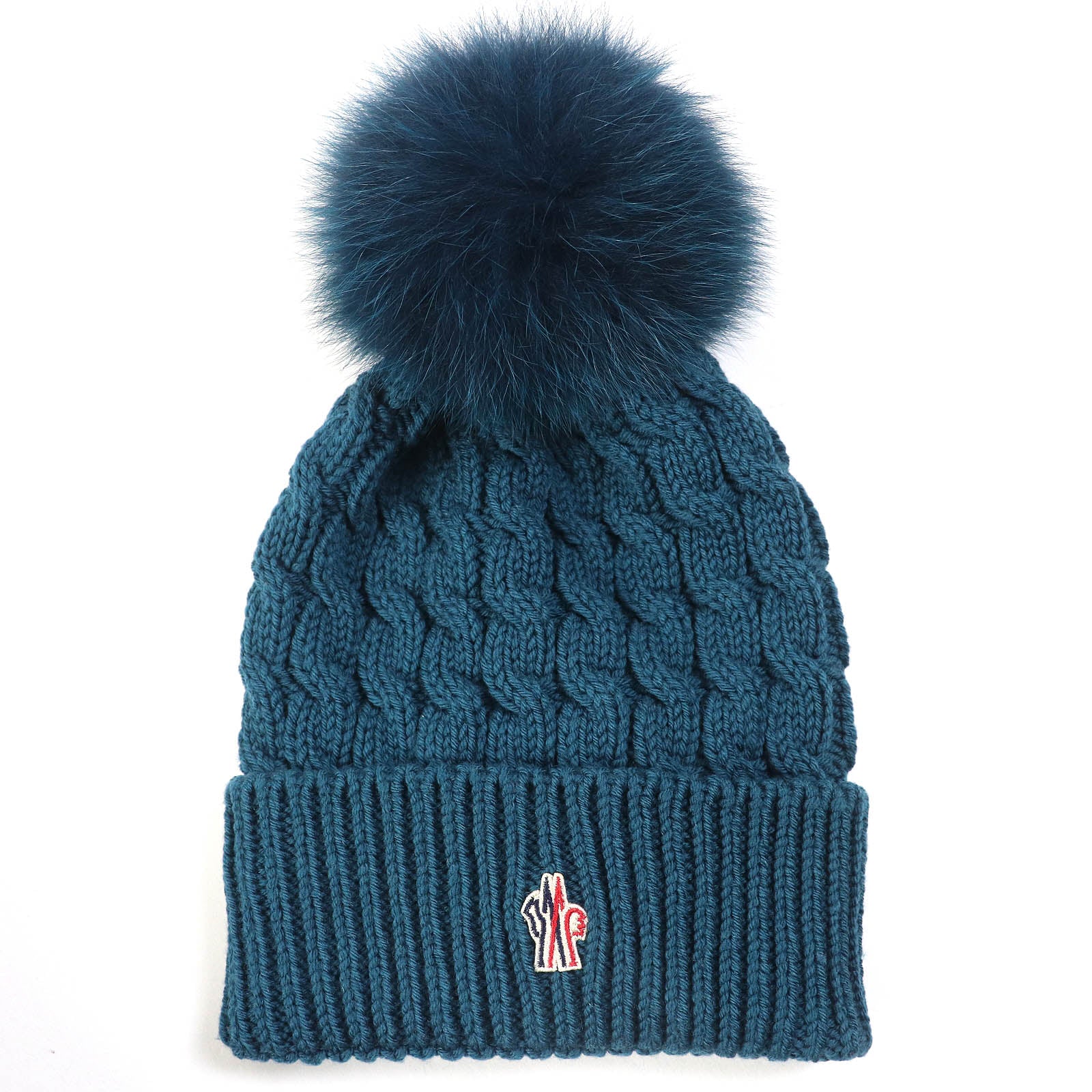 Moncler Wool Knit Cap Blue Women