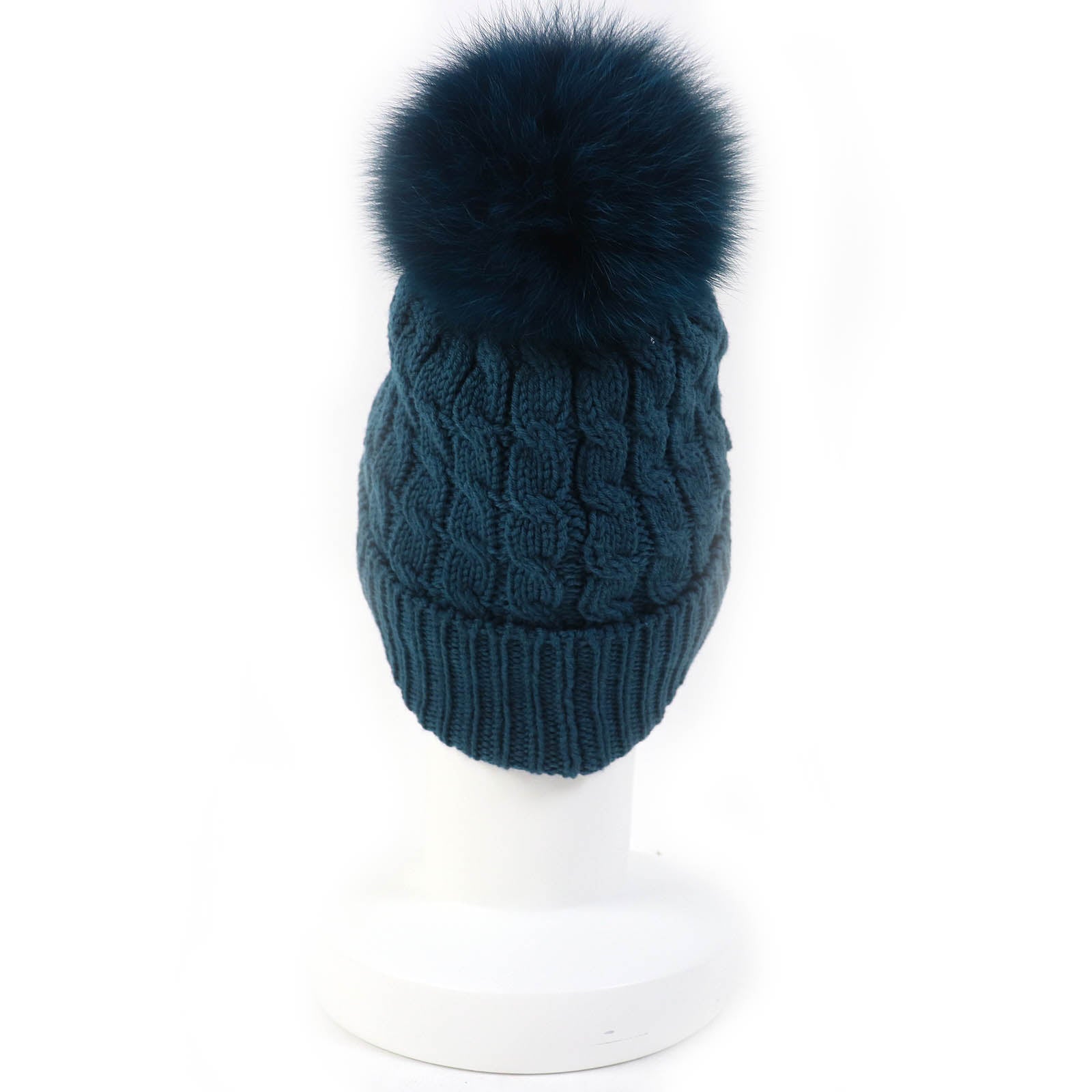 Moncler Wool Knit Cap Blue Women