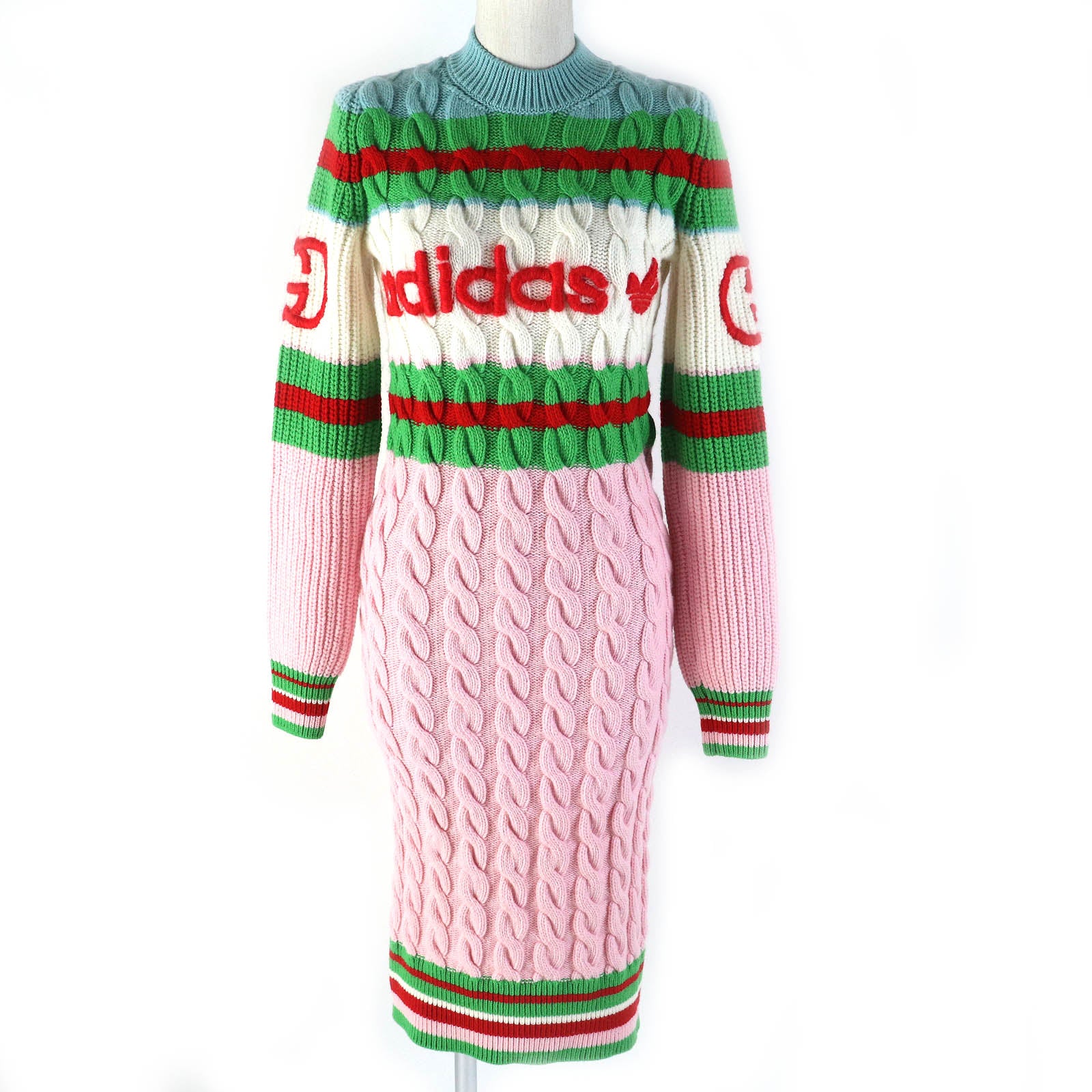 Gucci Wool XS Interlocking G Knit Dress