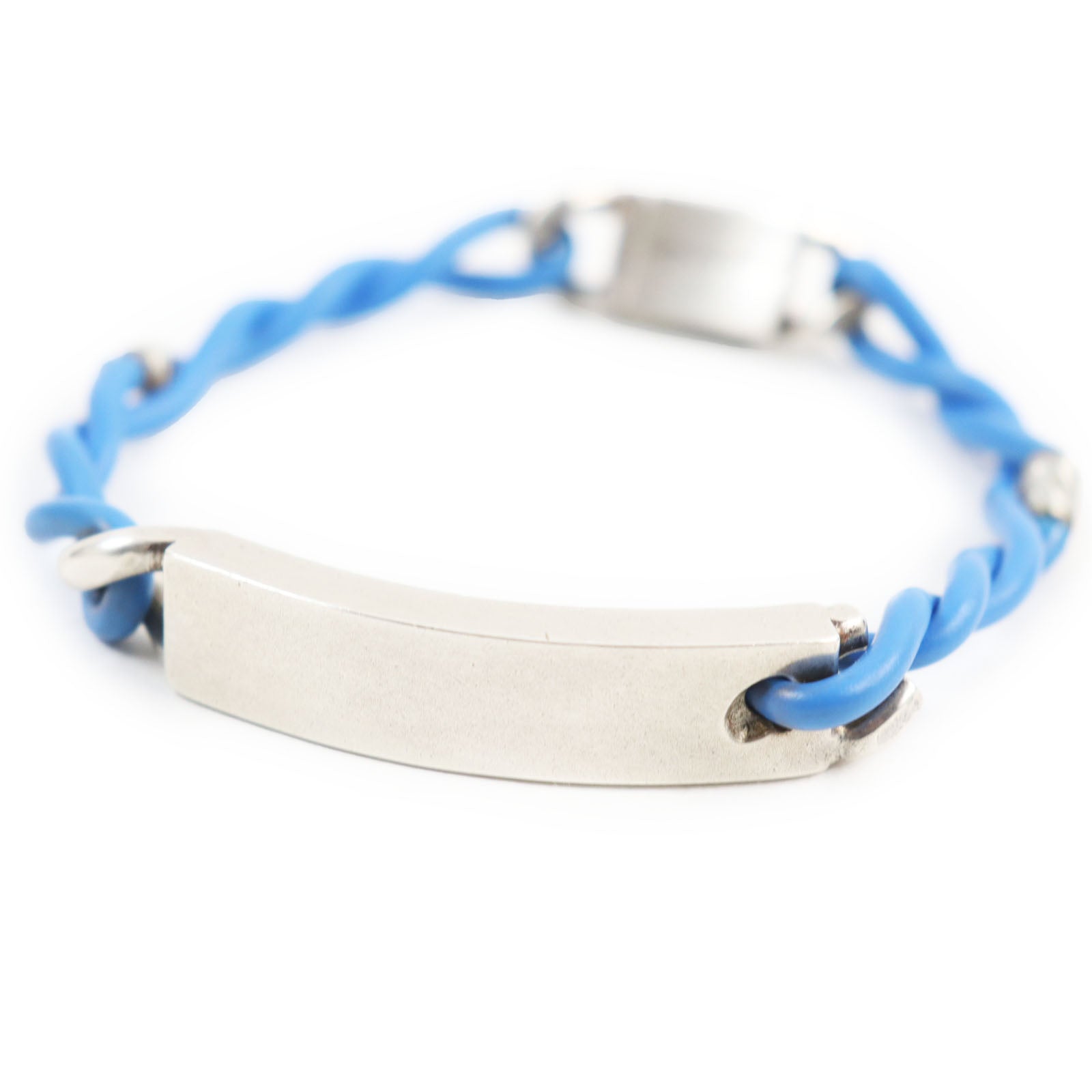 Maison Martin Margiela Rubber ID Bracelet SV925 Blue