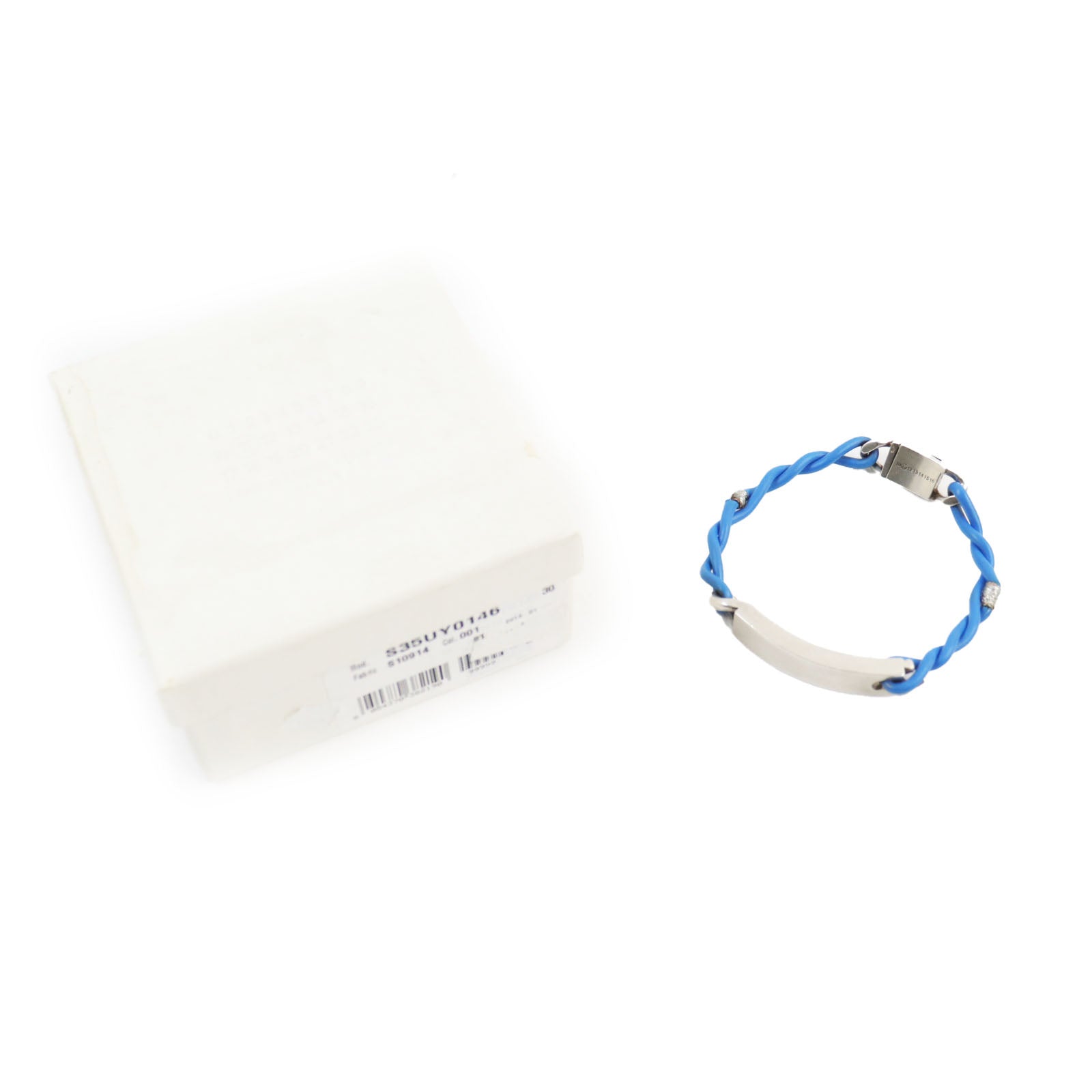 Maison Martin Margiela Rubber ID Bracelet SV925 Blue