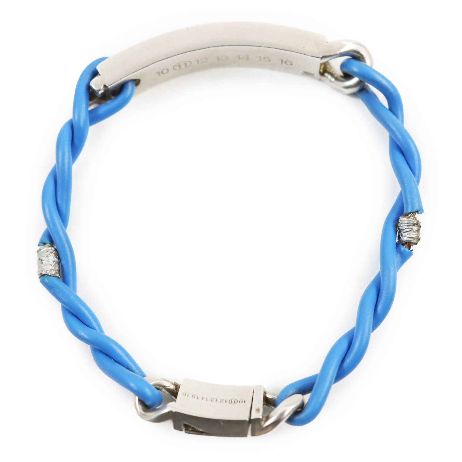 Maison Martin Margiela Rubber ID Bracelet SV925 Blue