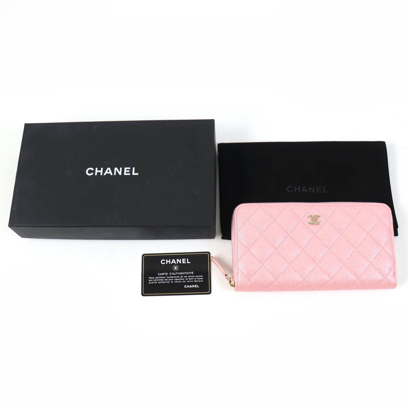 Chanel Classic Long Zip Wallet Caviar Skin