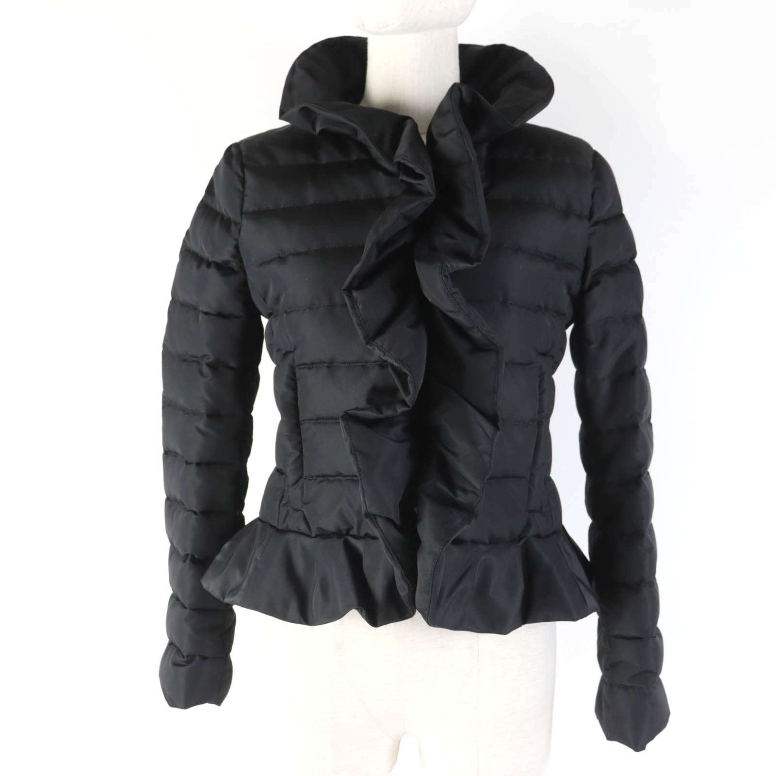 Valentino Frill Design Zip Up Down Jacket