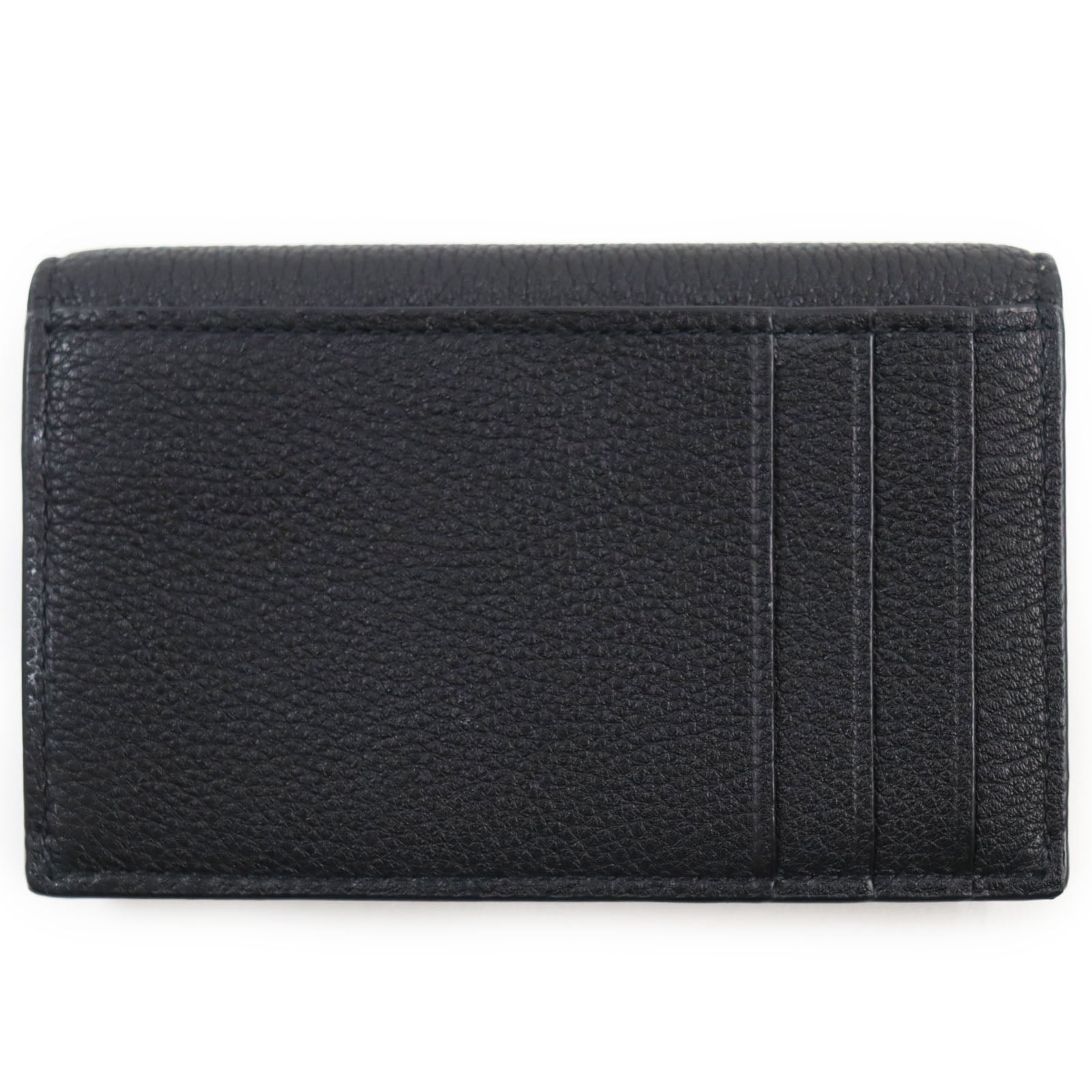 Bottega Veneta Leather Card Case Black Gold