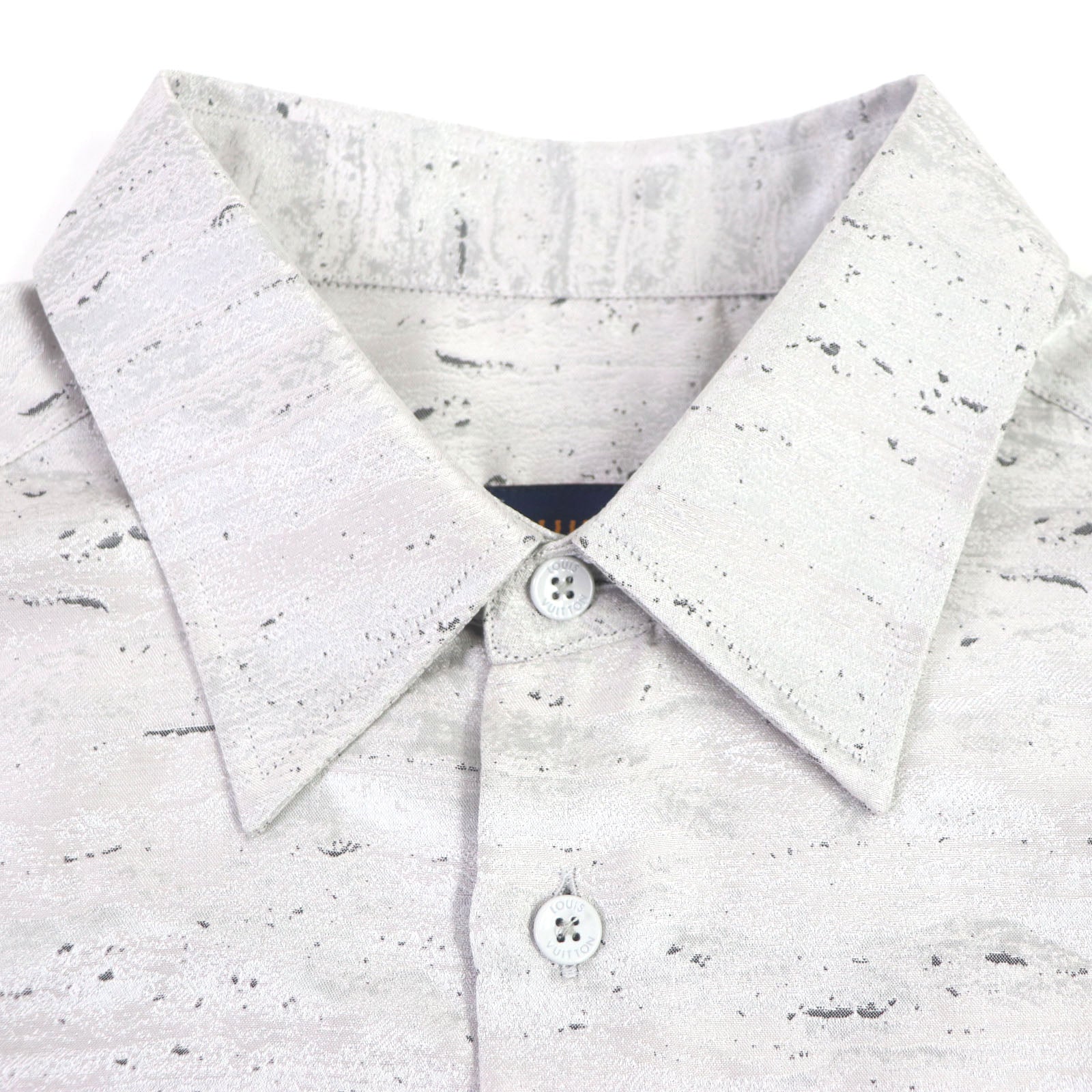 Louis Vuitton Silk Logo Button Jacquard Shirt