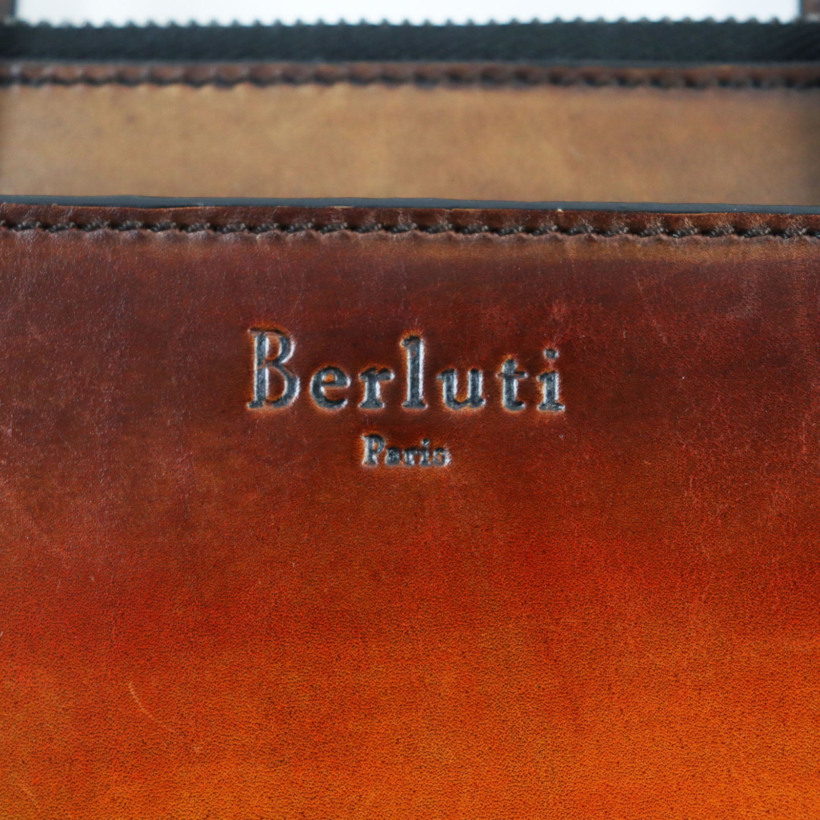 Berluti Liftscritto Calligraphy Leather Briefcase