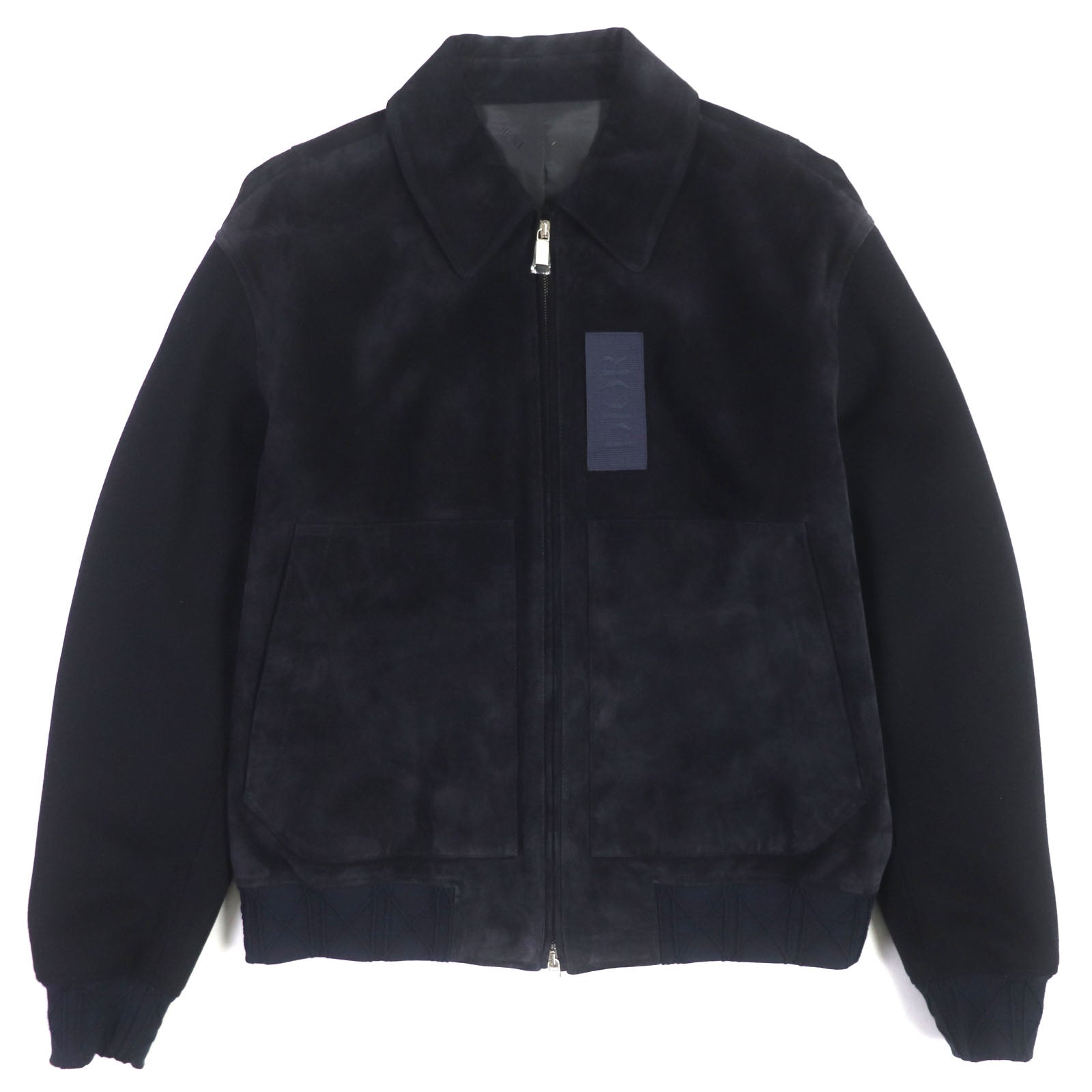 Dior Suede Leather Jacket Dark Navy 52