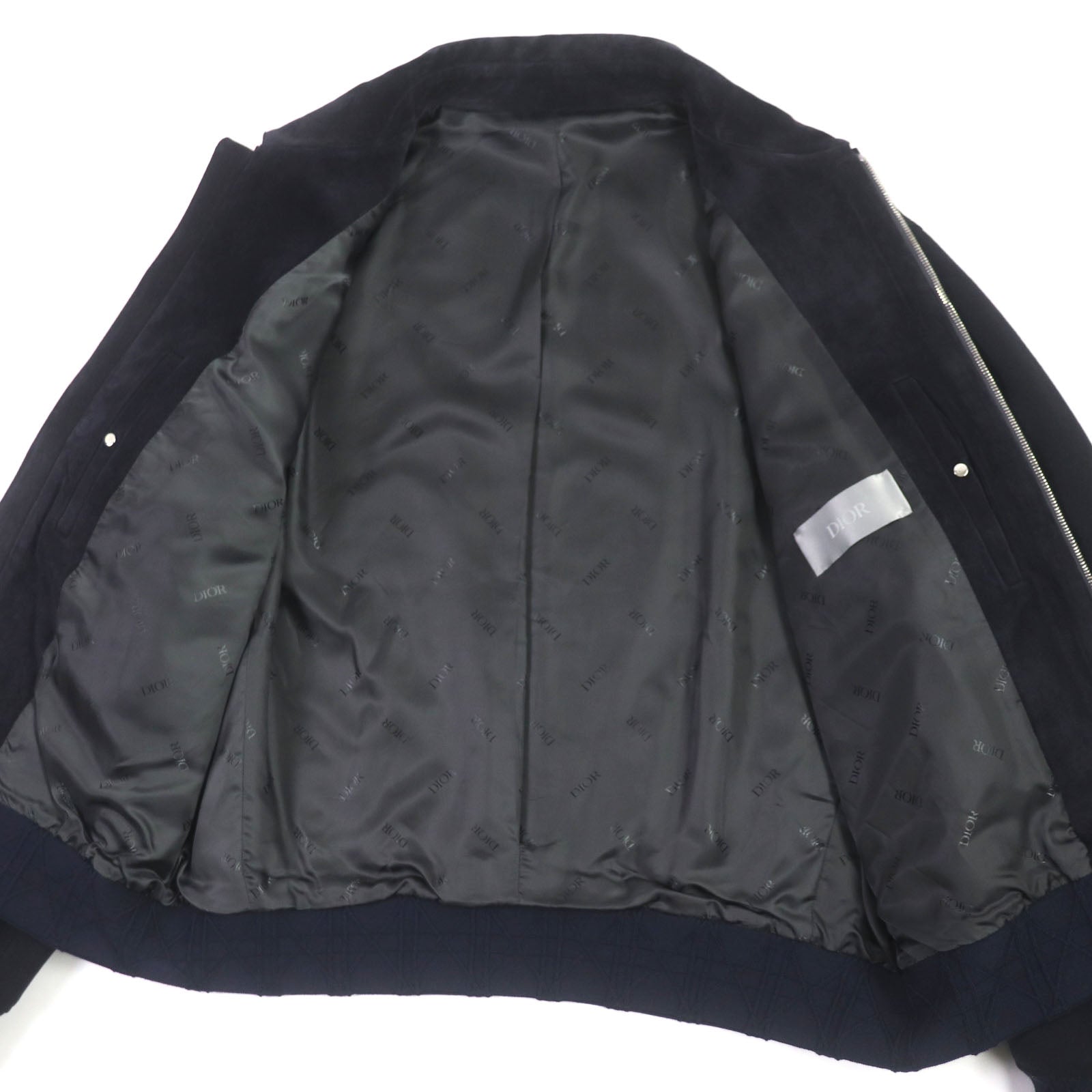 Dior Suede Leather Jacket Dark Navy 52