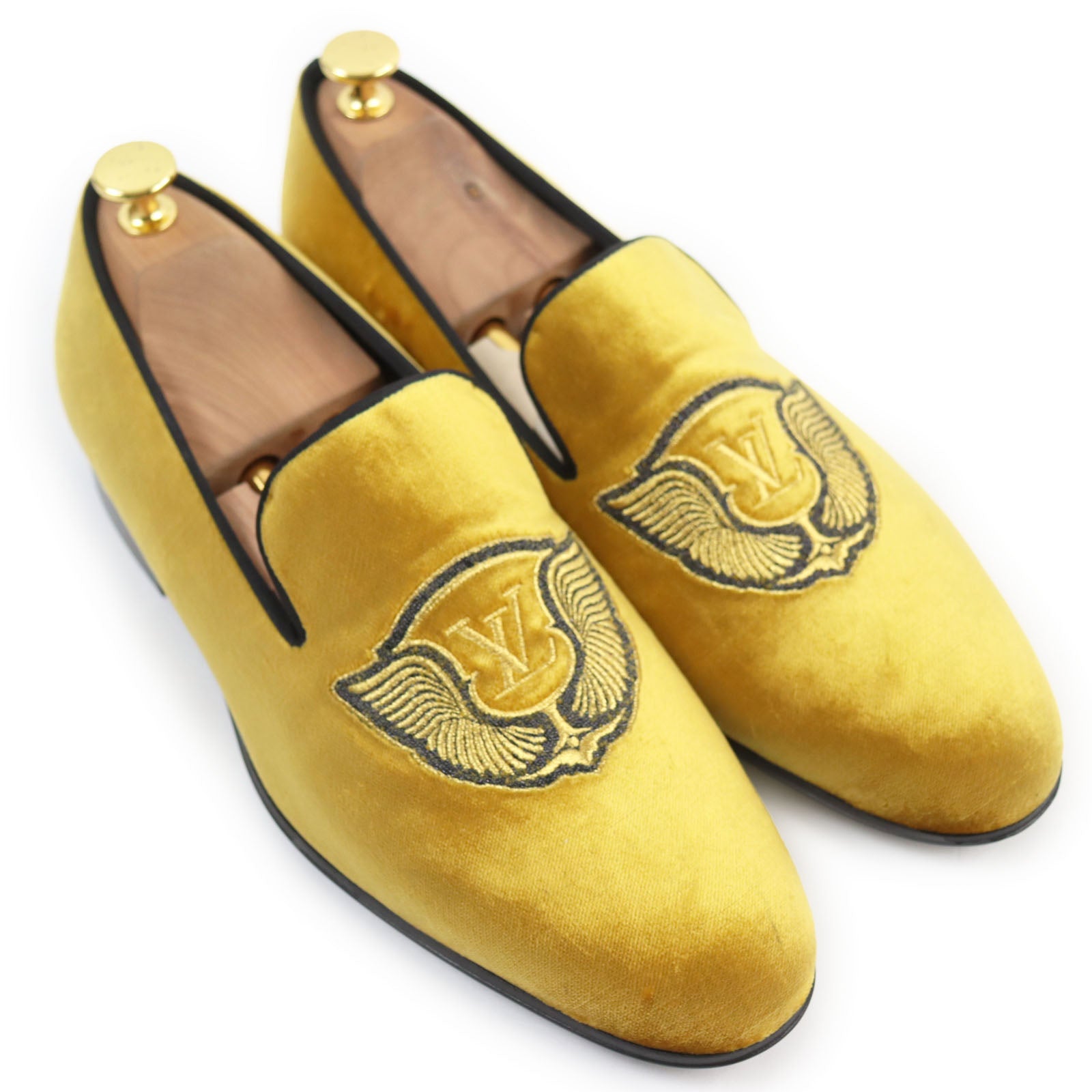 Louis Vuitton Auteuil Embroidered Loafers Yellow