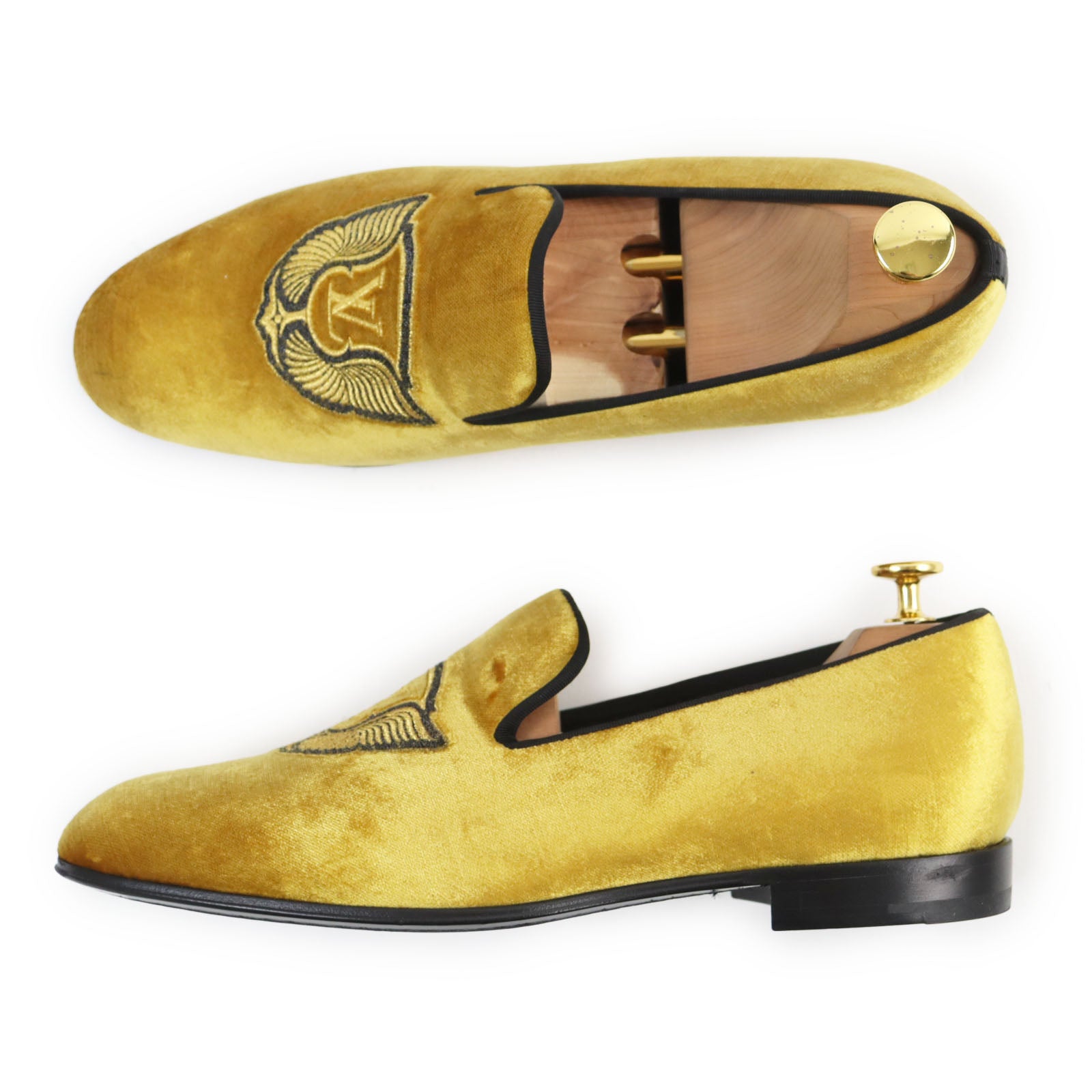 Louis Vuitton Auteuil Embroidered Loafers Yellow