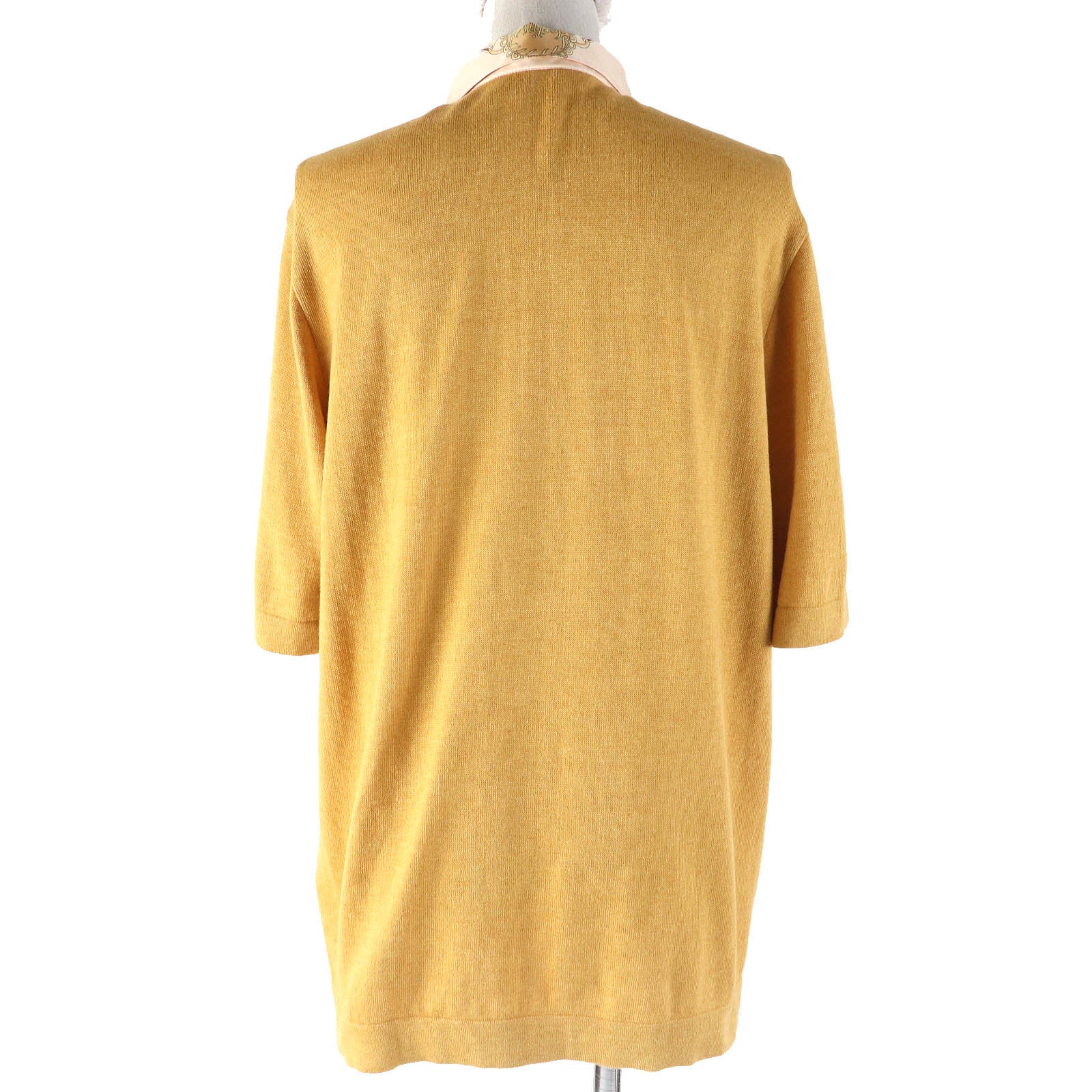 Hermes Silk H Logo Button Knit Top M