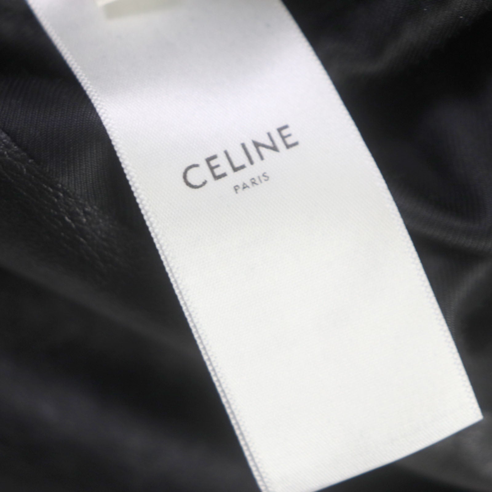 Celine Calfskin Riders Jacket Black 48