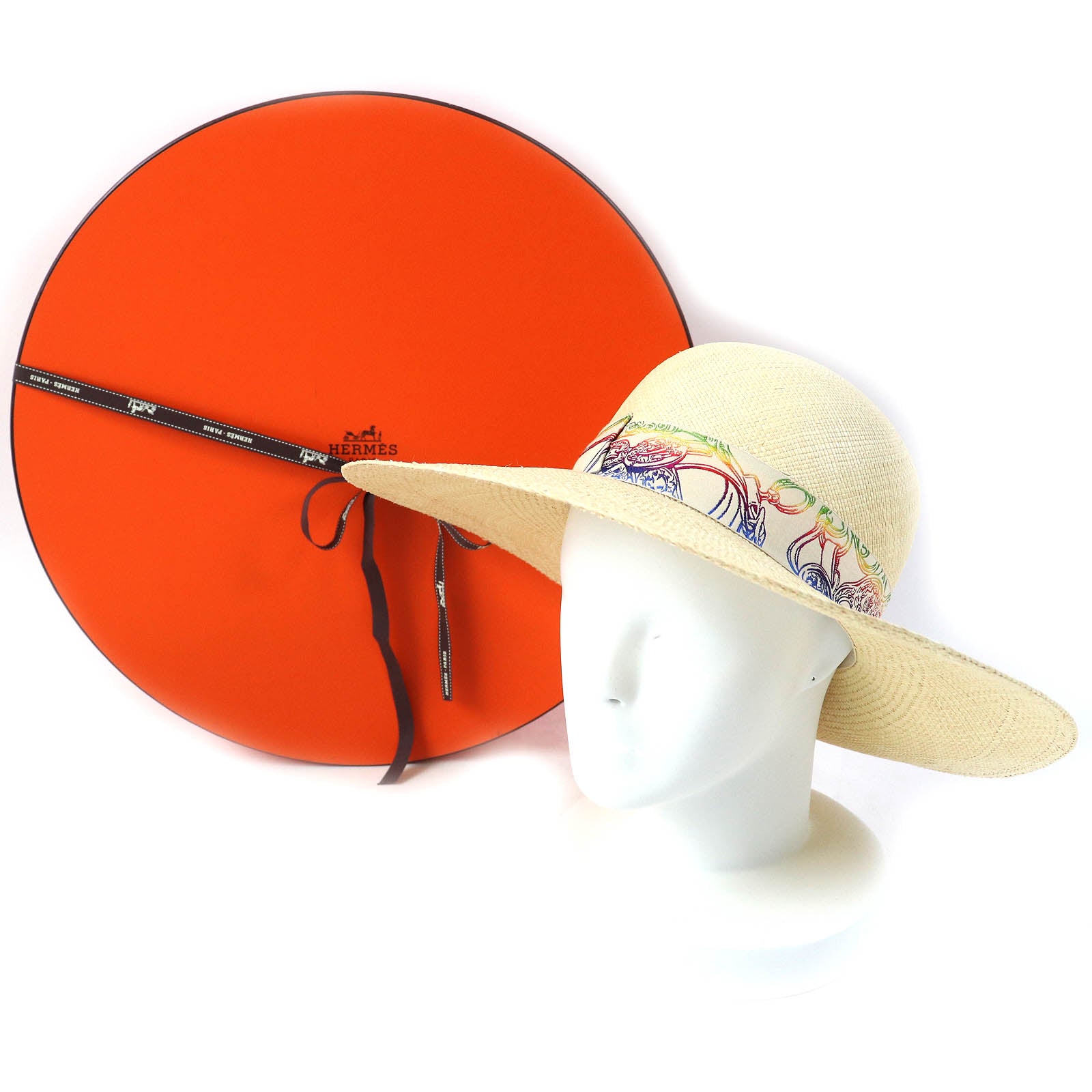 HERMES Trinidad Straw Hat Multicolor Women