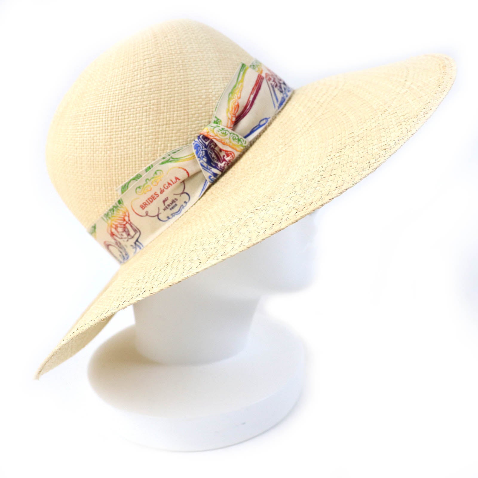 HERMES Trinidad Straw Hat Multicolor Women