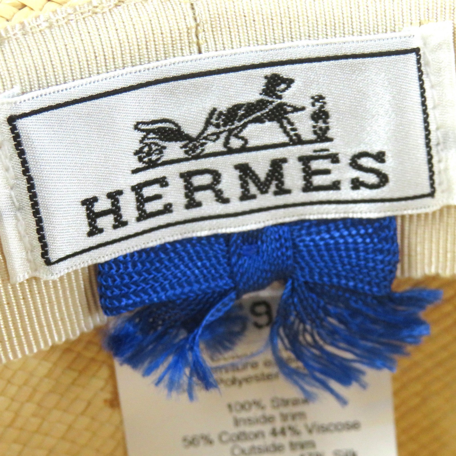 HERMES Trinidad Straw Hat Multicolor Women