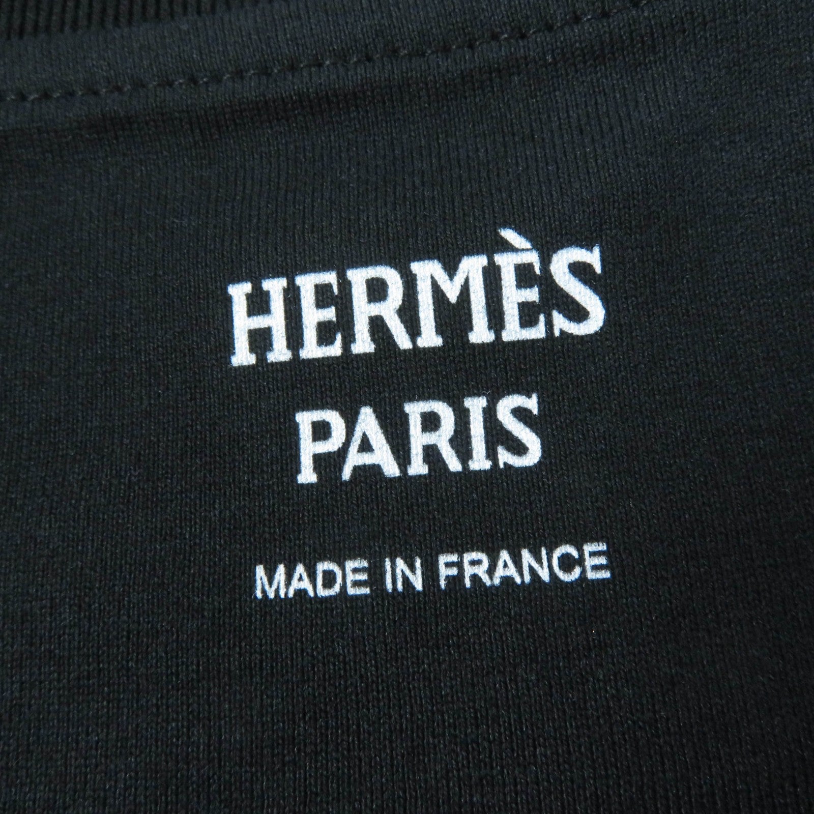 Hermes Cotton T-Shirt Black 34 Women