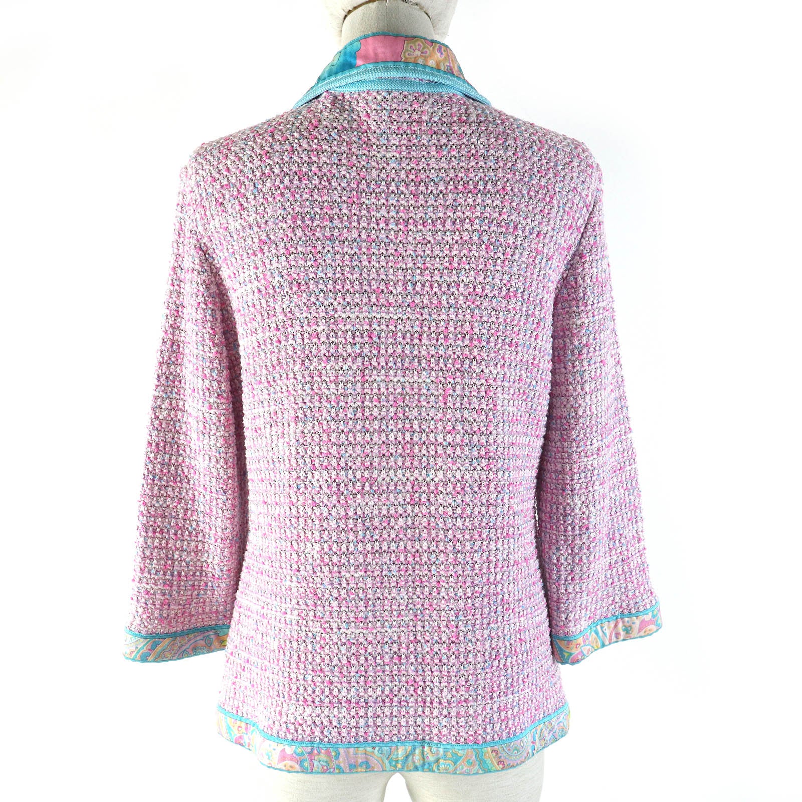 LEONARD FASHION Tweed Jacket Pink Blue LL Women