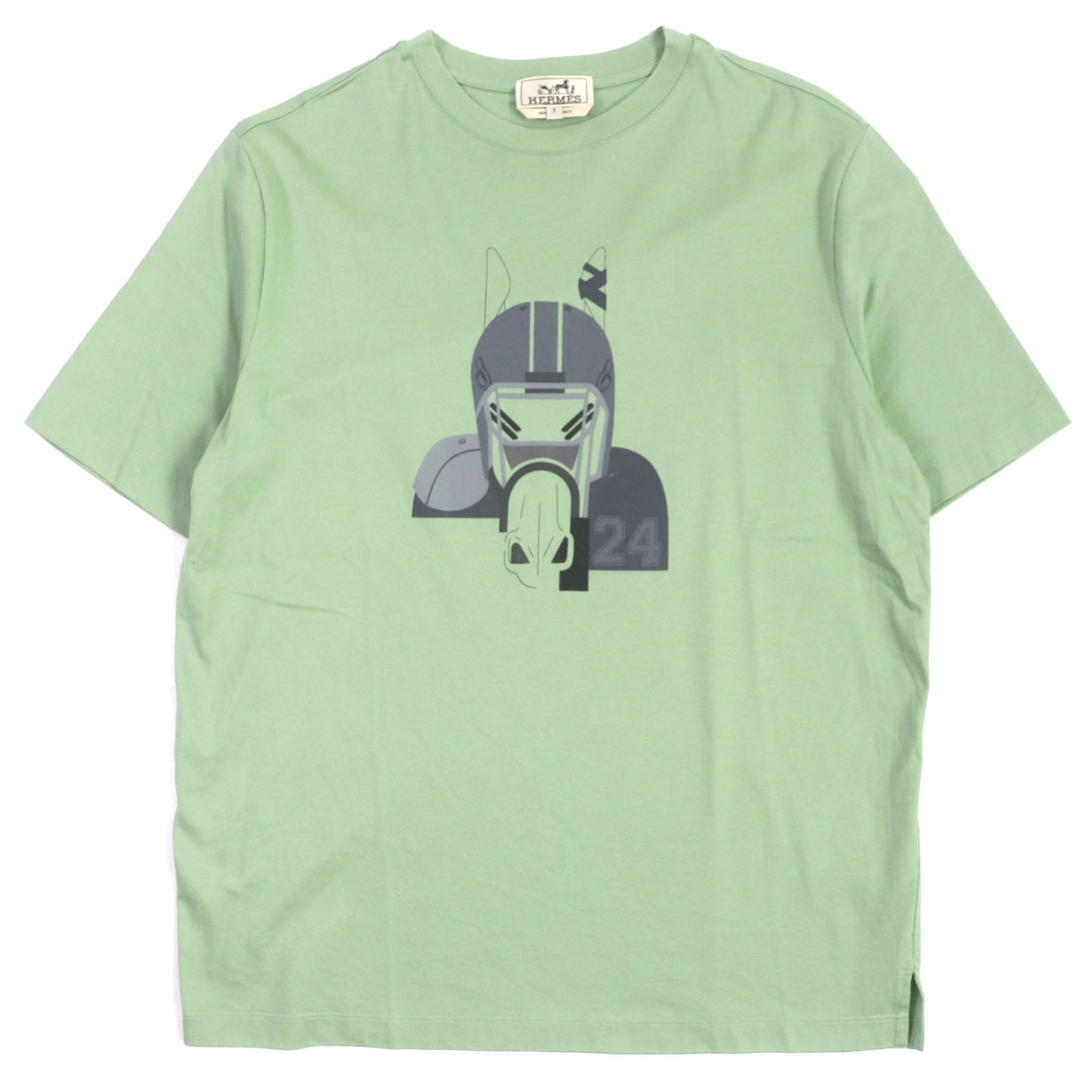 Hermes Cotton T-shirt Green S Men