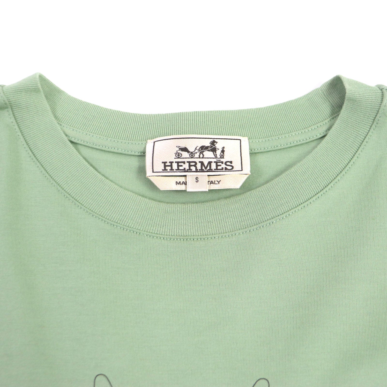 Hermes Cotton T-shirt Green S Men