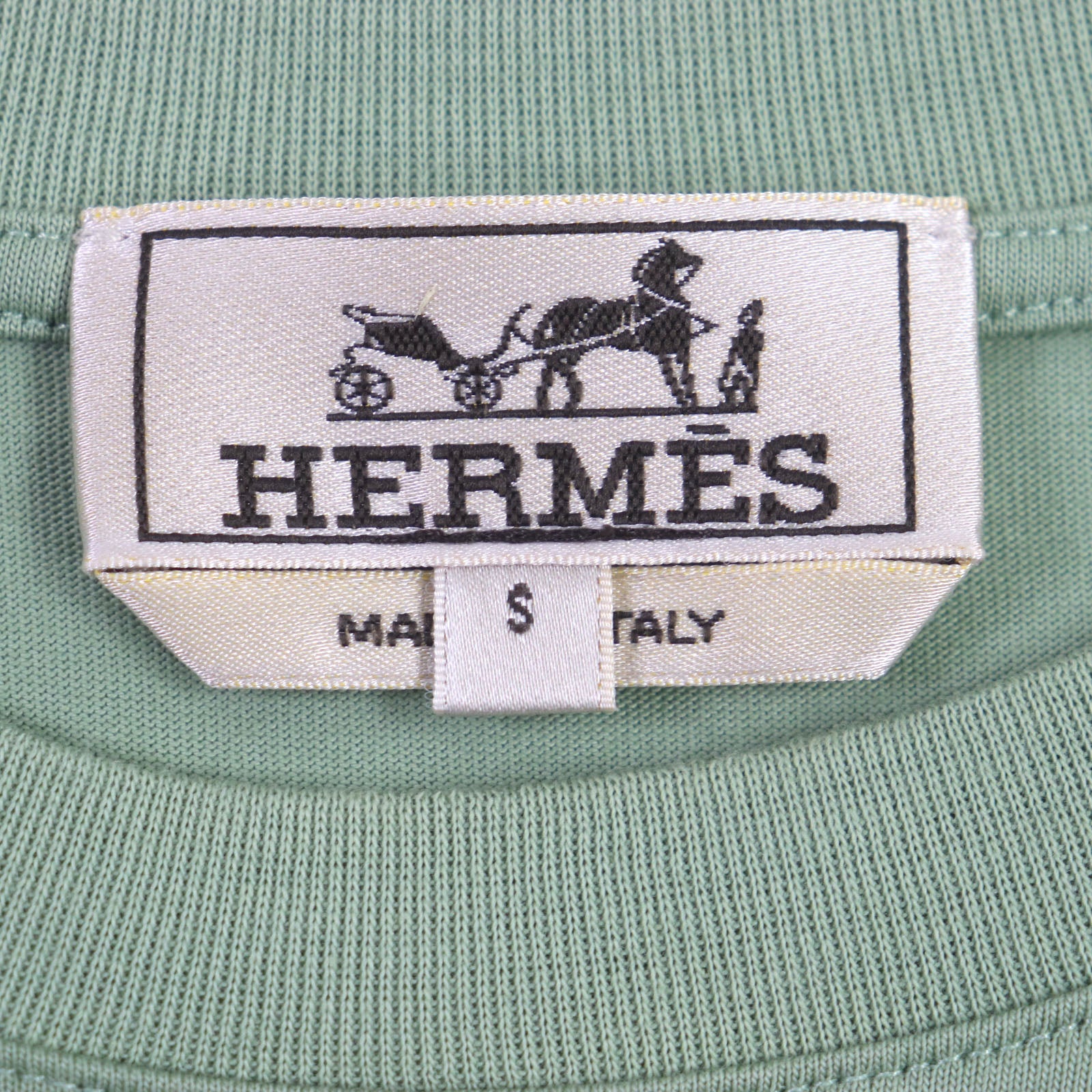 Hermes Cotton T-shirt Green S Men