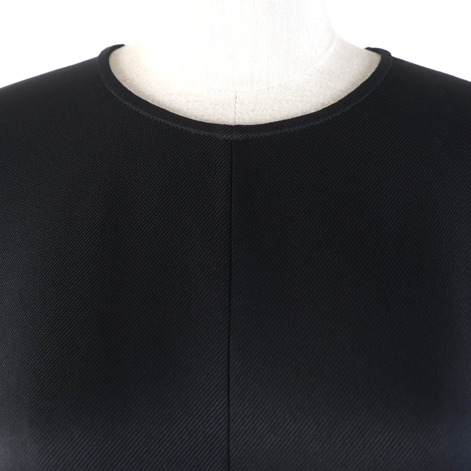 Hermes Silk Rayon French Sleeve Top Black