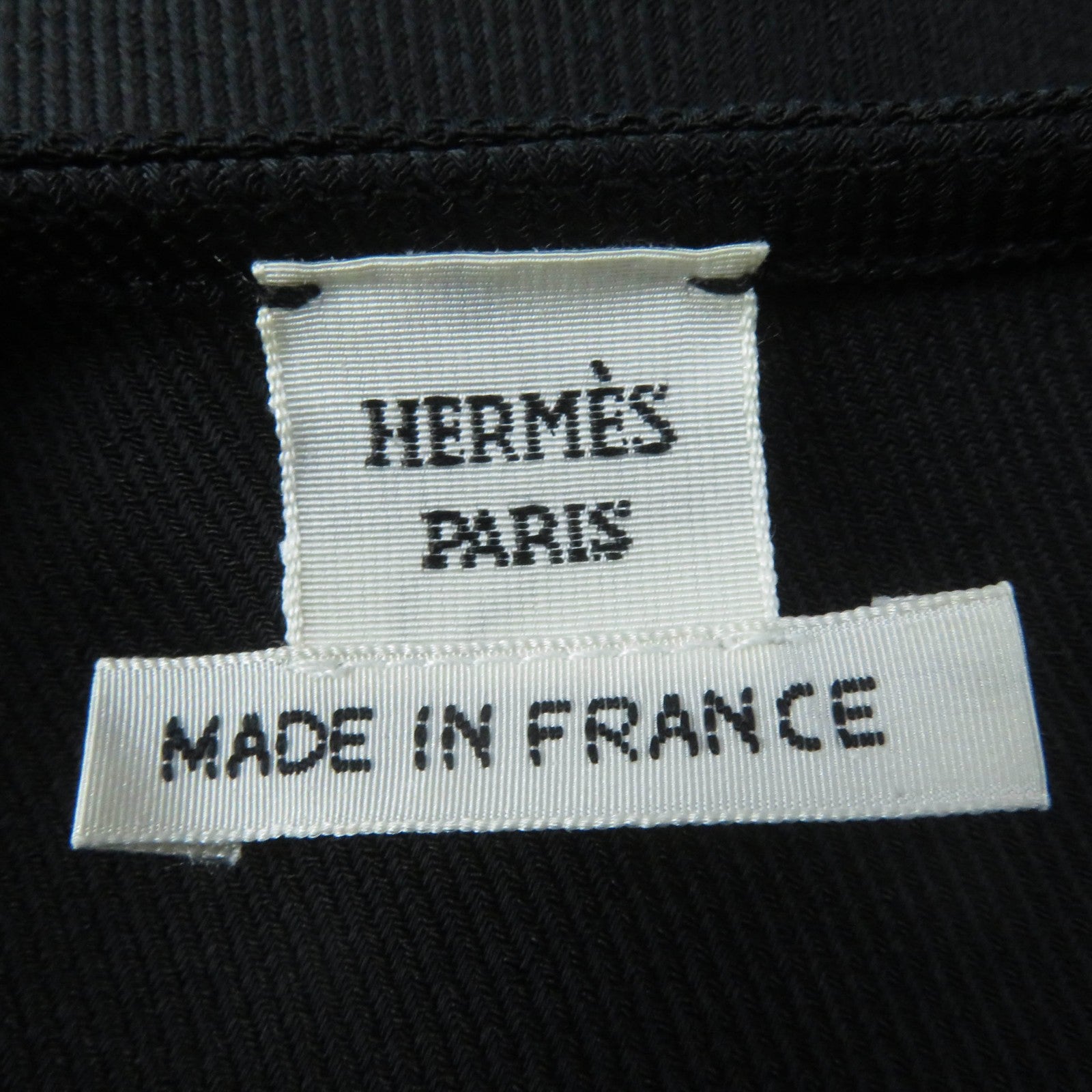 Hermes Silk Rayon French Sleeve Top Black