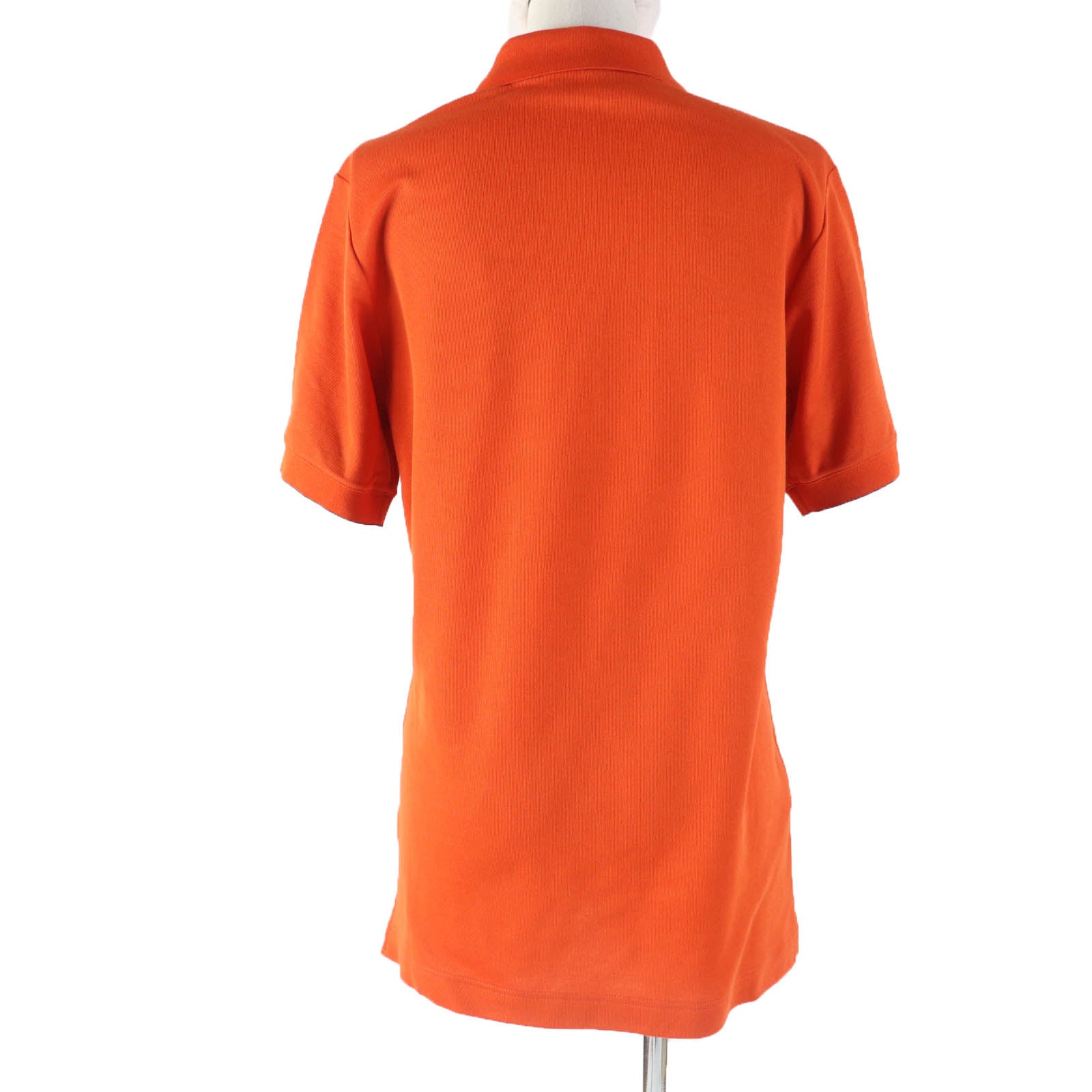 HERMES Double Joux Polo Shirt Orange XL Women