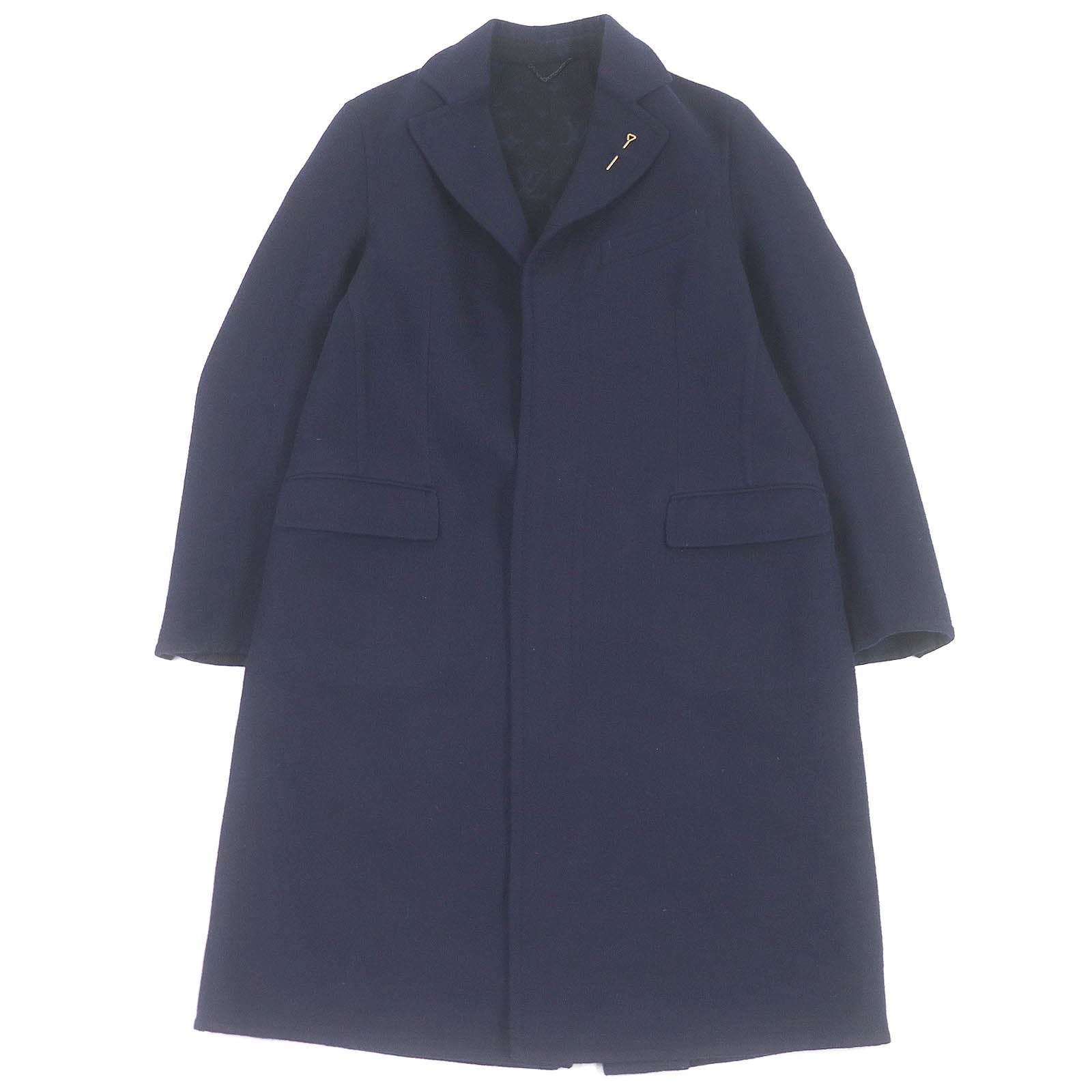 Louis Vuitton Wool Chester Coat Navy 46