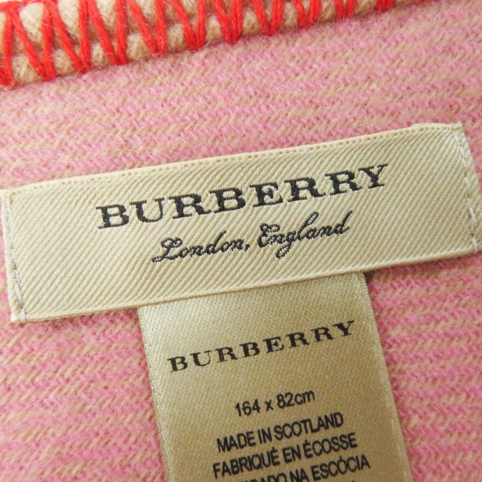 Burberry Cashmere Triangular Fringed Shawl Scarf