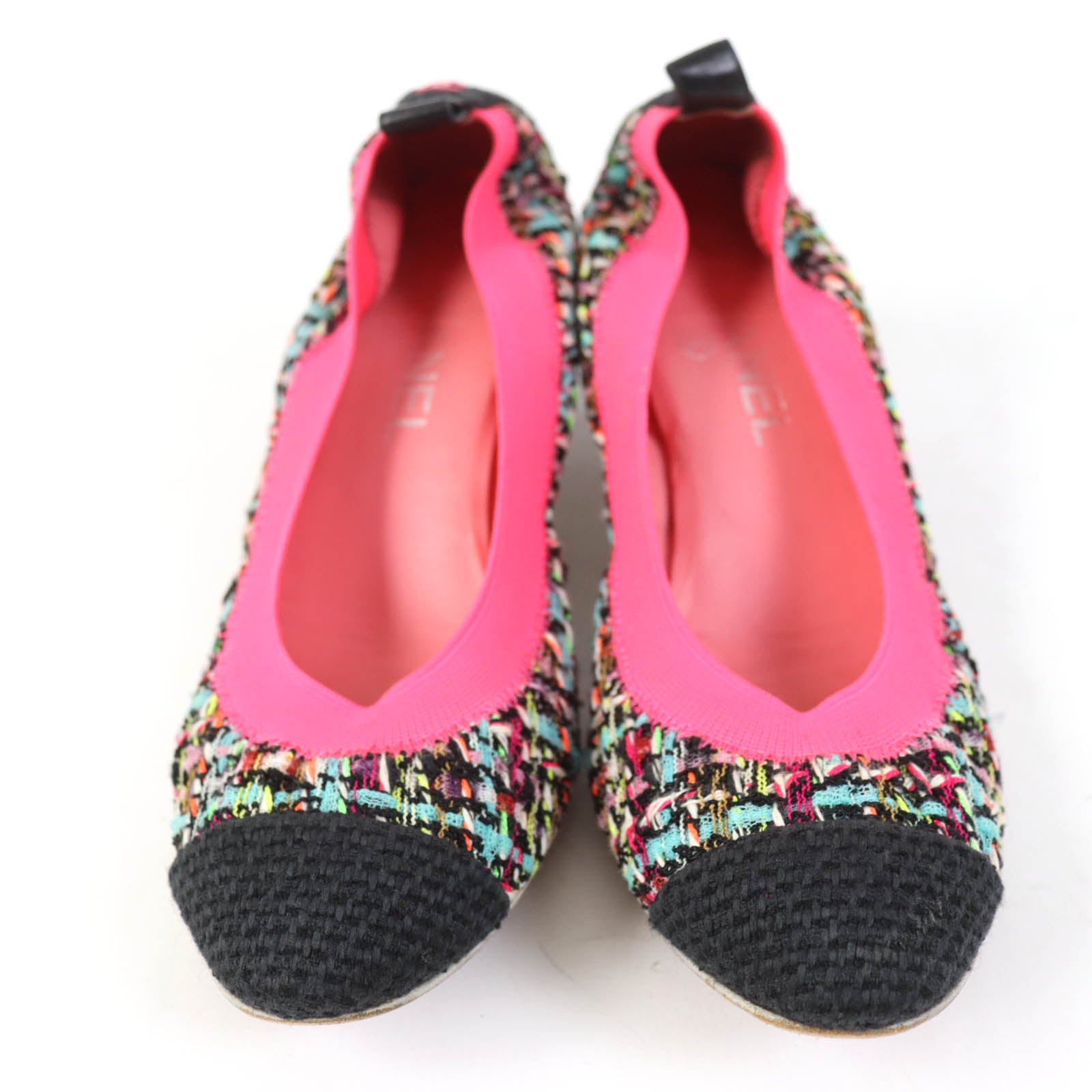 Chanel COCO Mark Tweed Pumps Multicolor