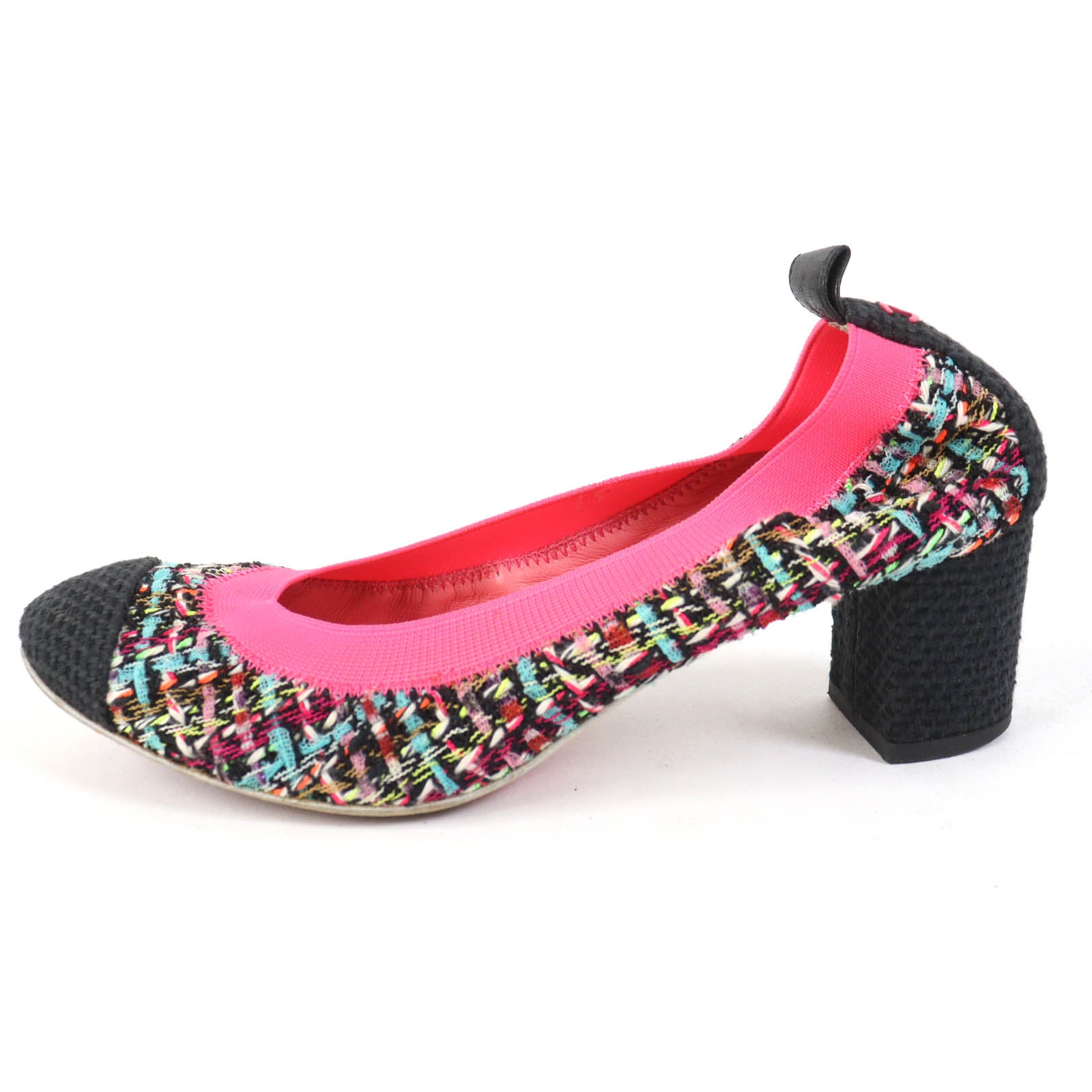 Chanel COCO Mark Tweed Pumps Multicolor