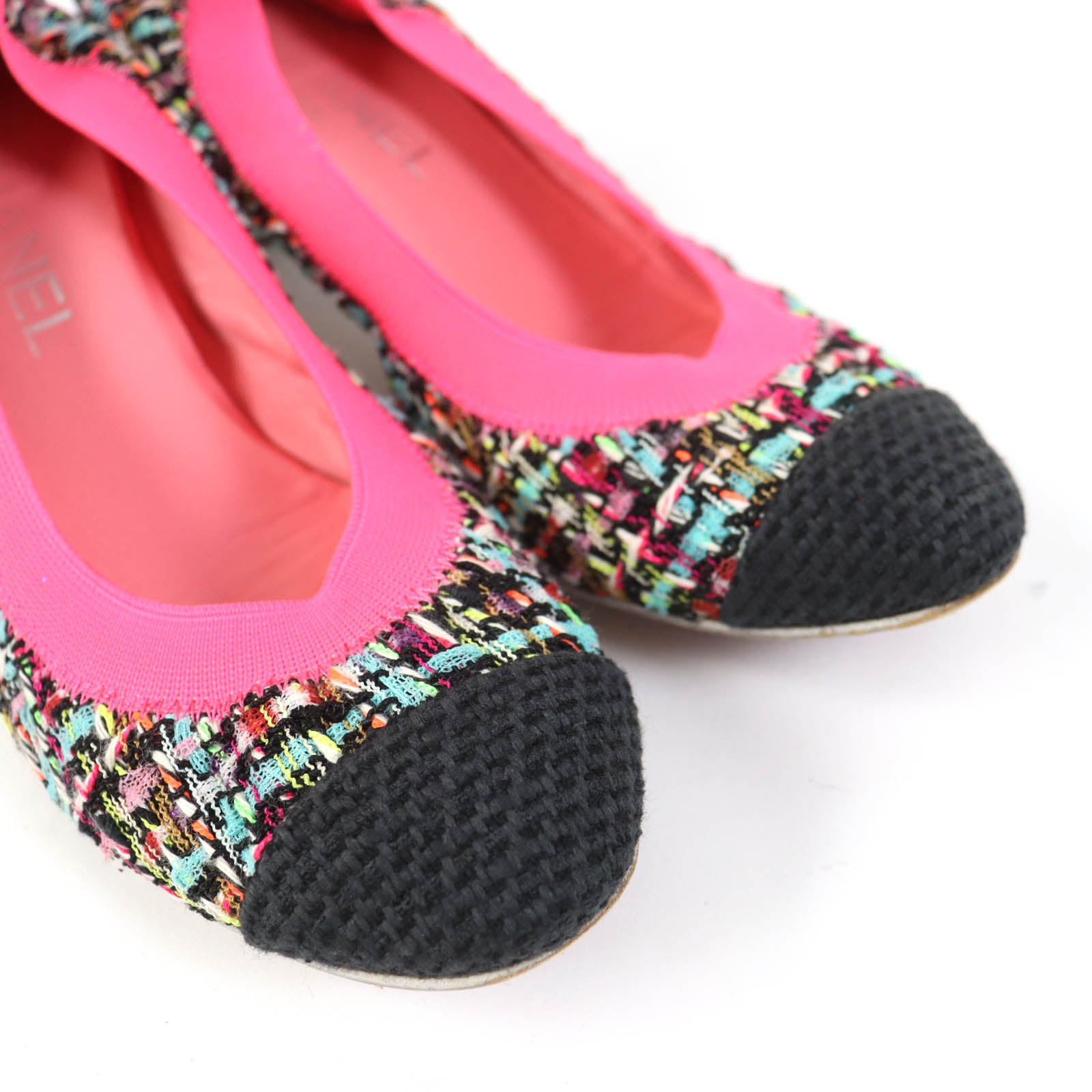 Chanel COCO Mark Tweed Pumps Multicolor