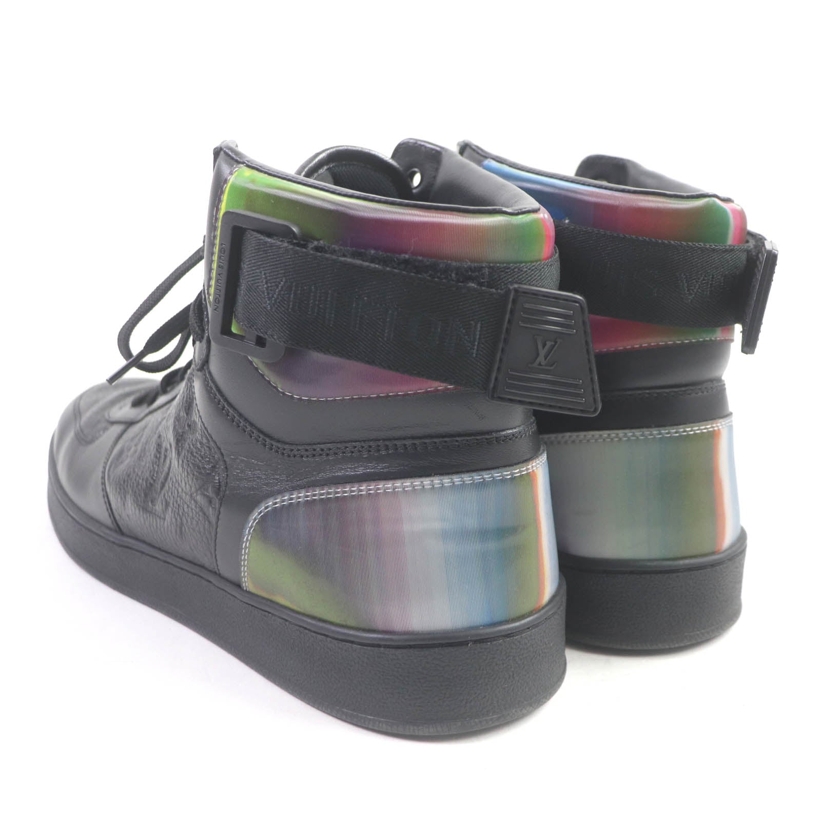 Louis Vuitton Leather High Cut Sneakers Black