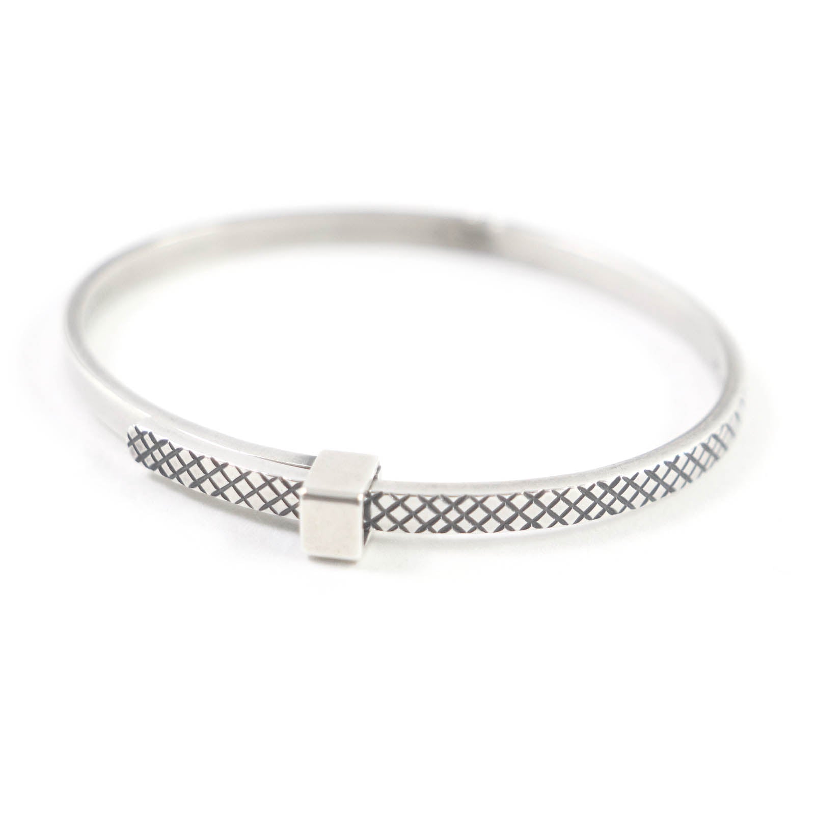 Bottega Veneta Silver Intrecciato Bracelet