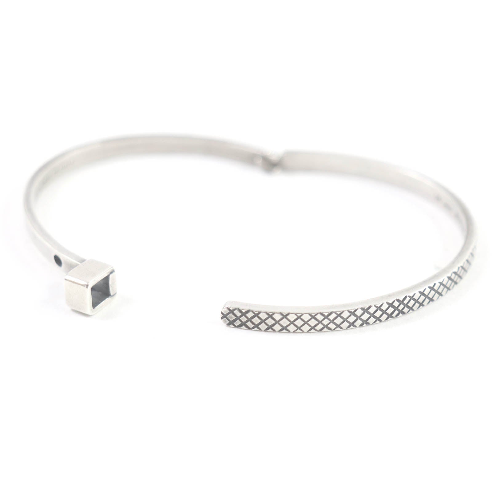 Bottega Veneta Silver Intrecciato Bracelet