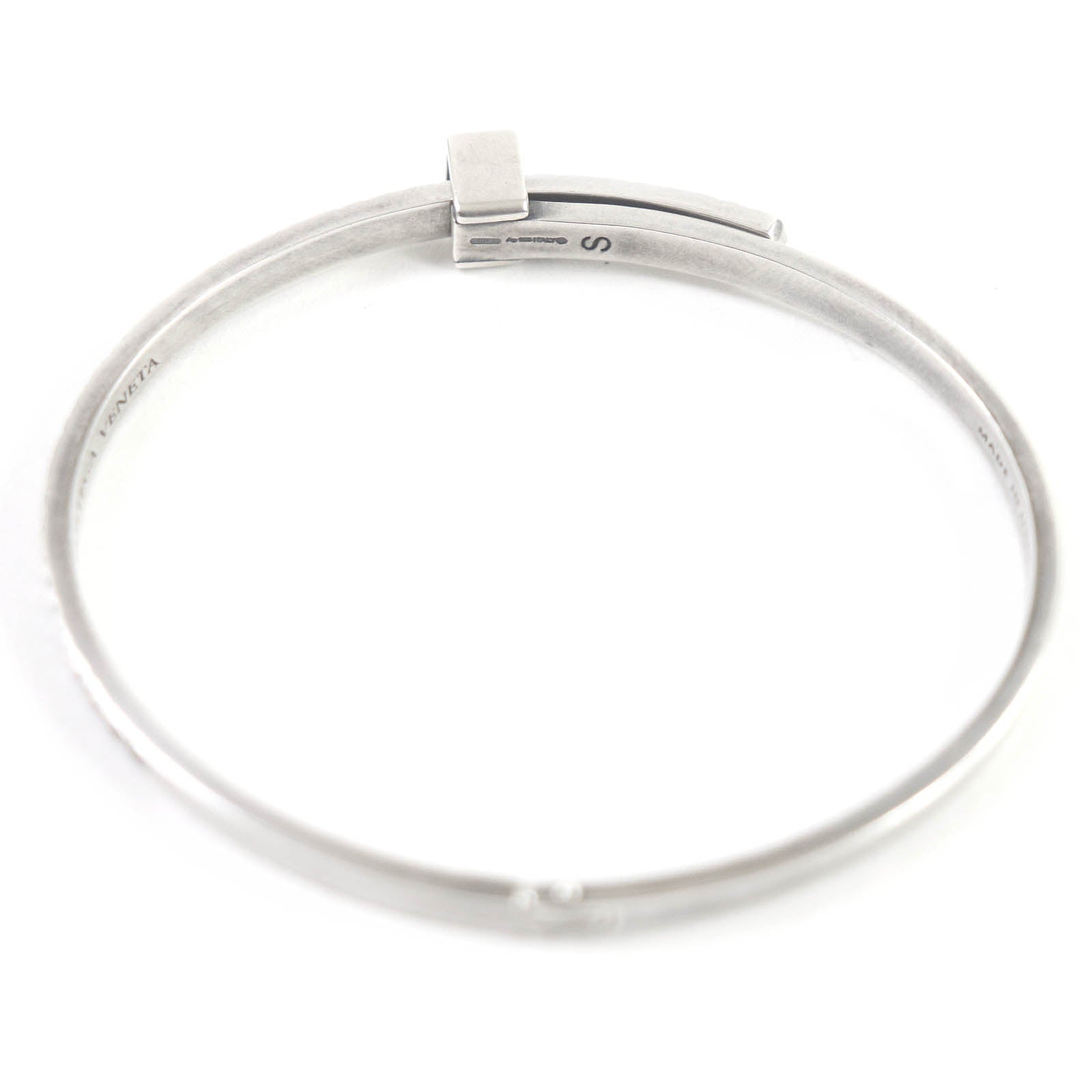 Bottega Veneta Silver Intrecciato Bracelet