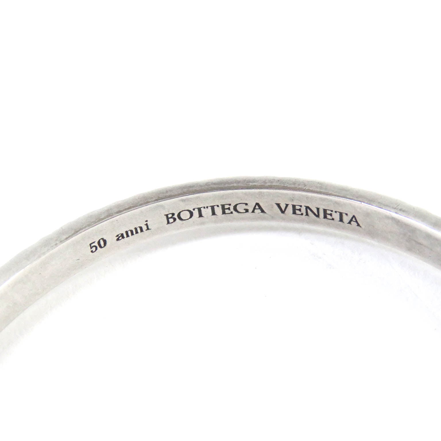 Bottega Veneta Silver Intrecciato Bracelet