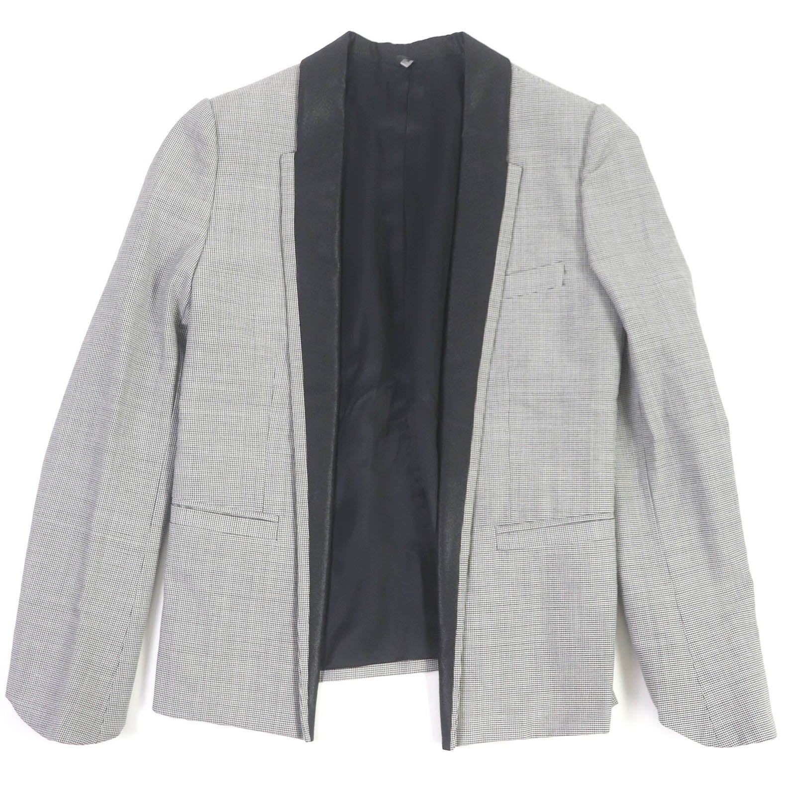 Dior Houndstooth Spencer Jacket Gray 38