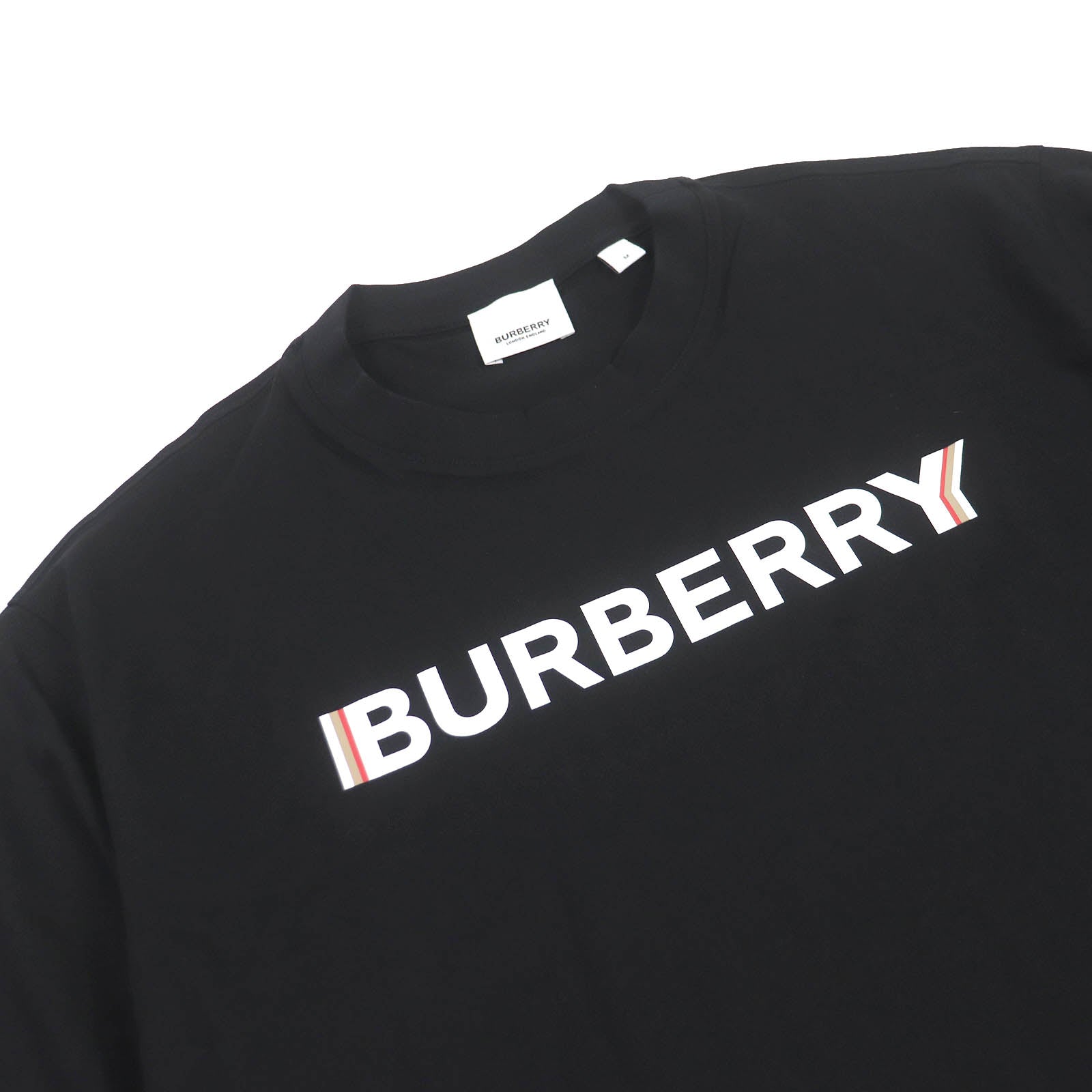 Burberry Logo Print Cotton Crew Neck T-Shirt