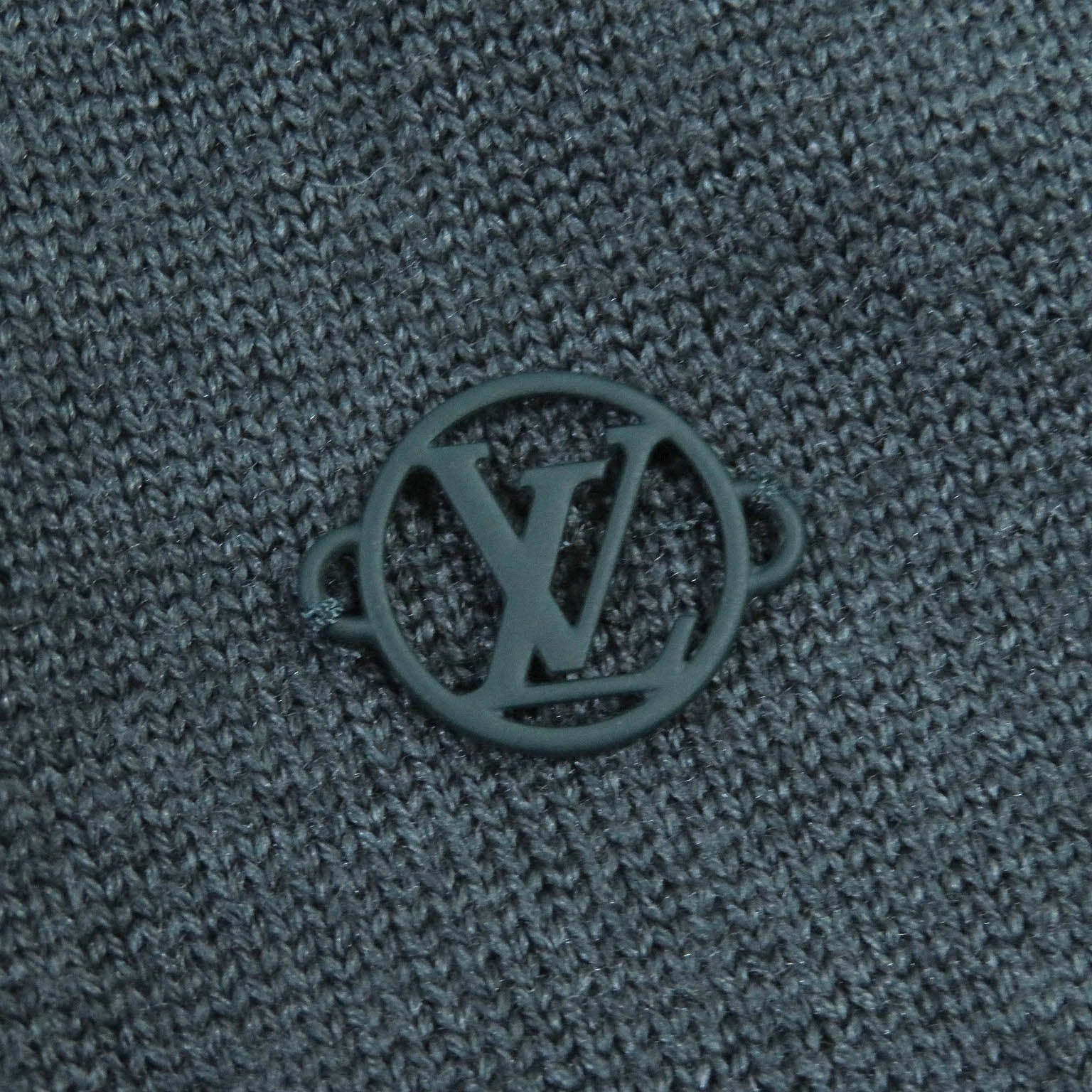 Louis Vuitton Wool Silk Polo Shirt Green Navy S