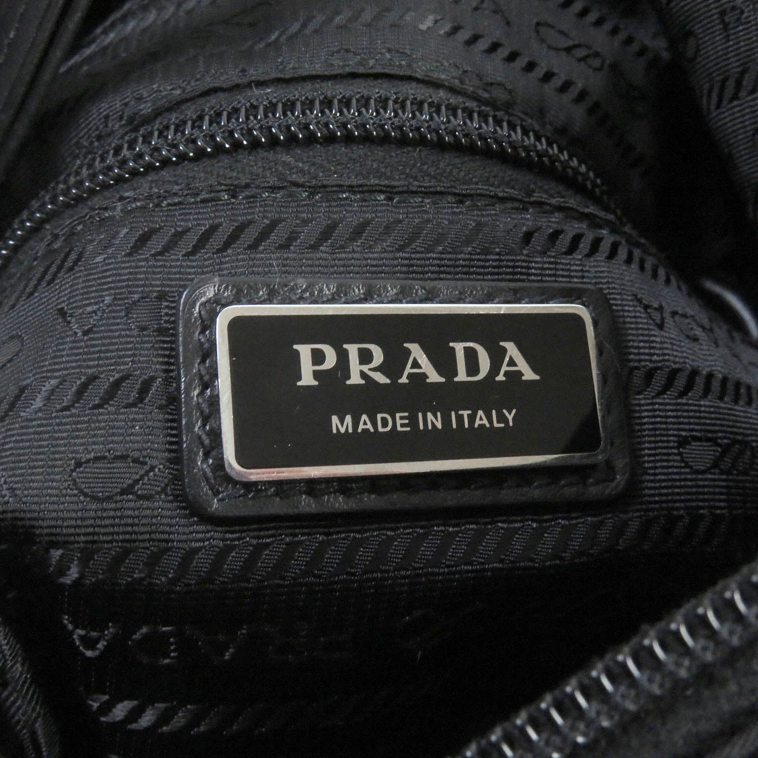 Prada Re-Nylon Leather Triangle Logo Shoulder Bag