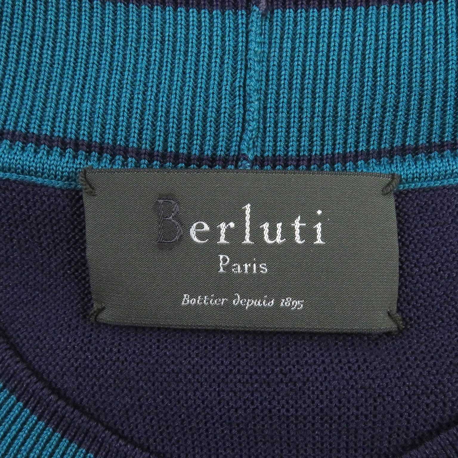 Berluti Wool Silk Knit T-Shirt Purple 44