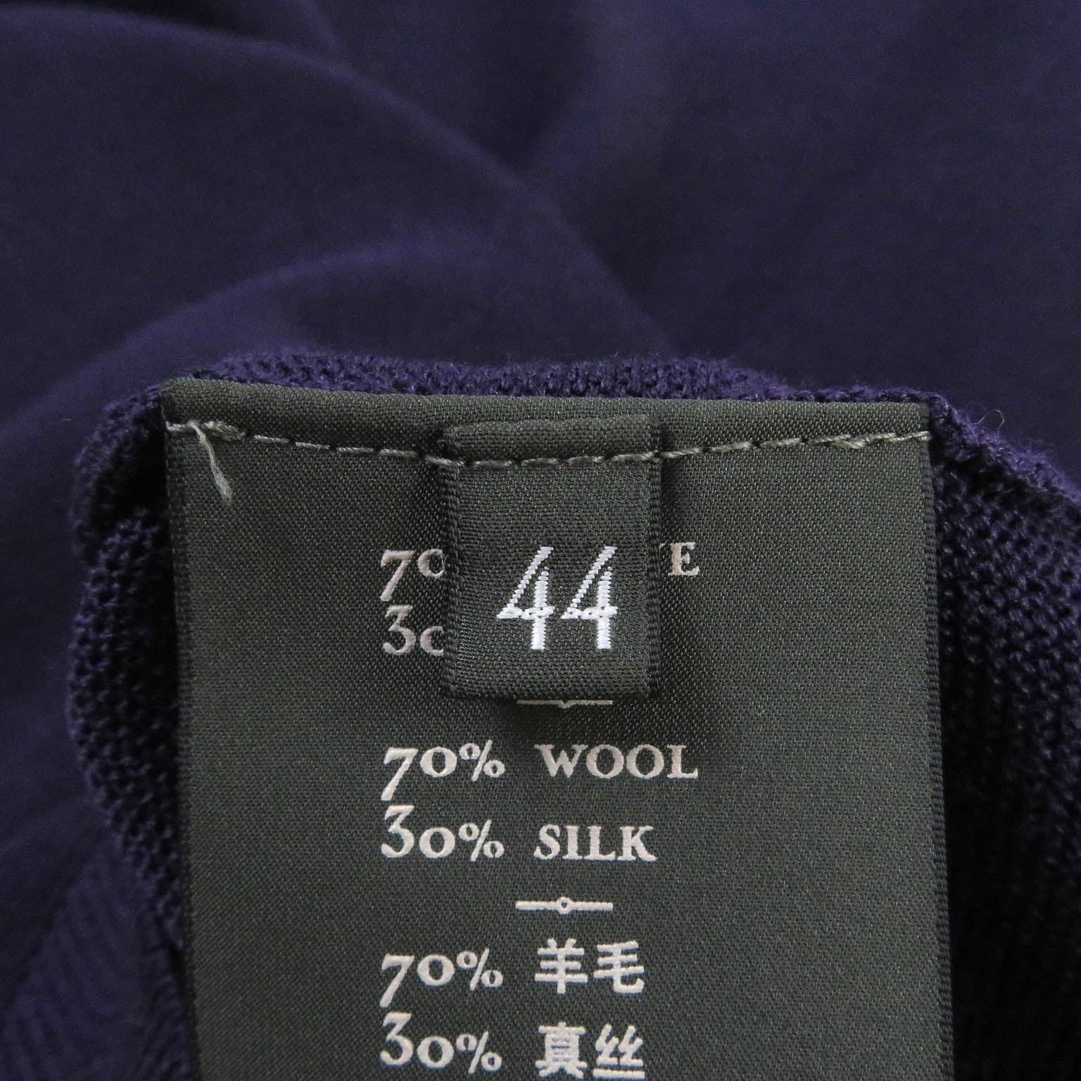 Berluti Wool Silk Knit T-Shirt Purple 44