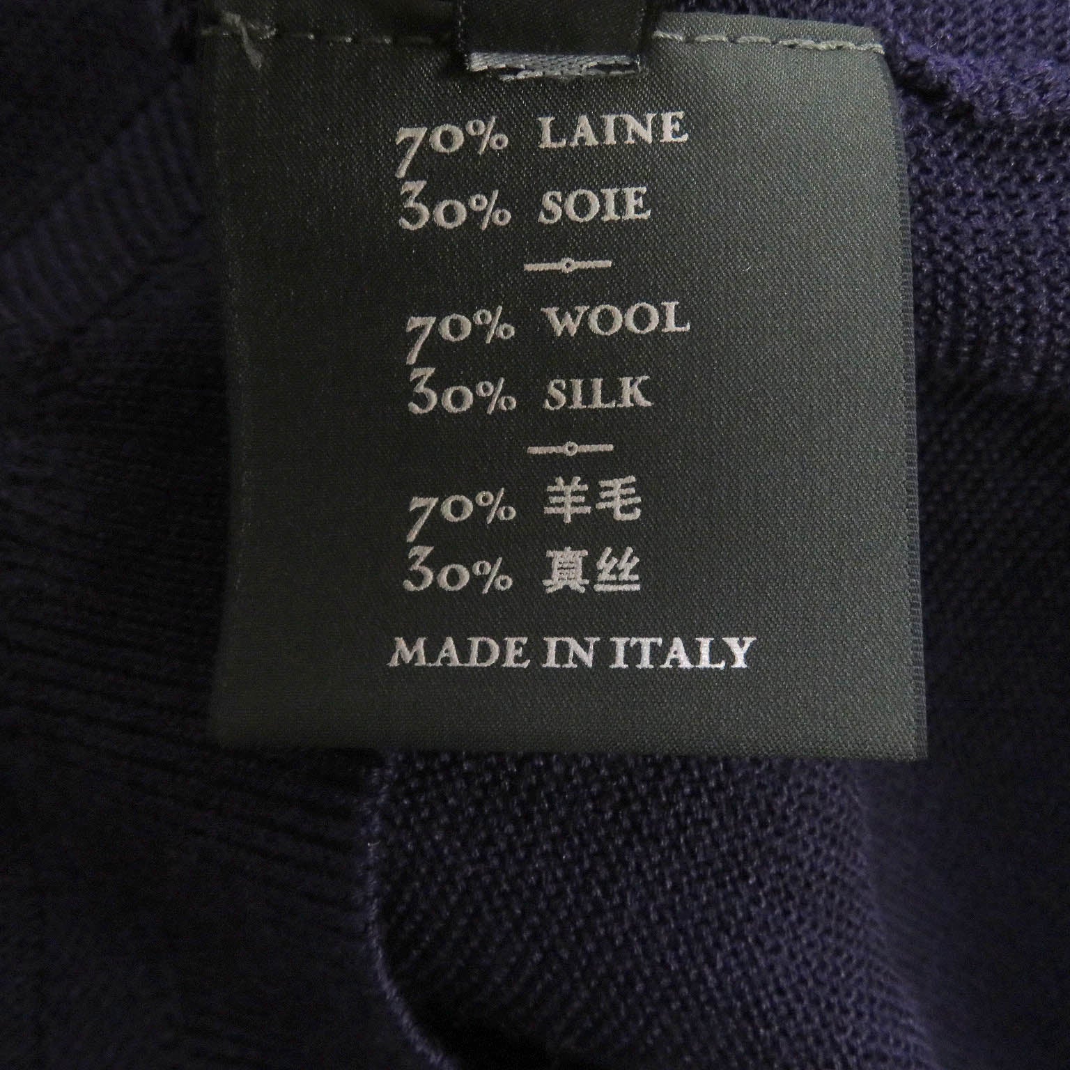 Berluti Wool Silk Knit T-Shirt Purple 44