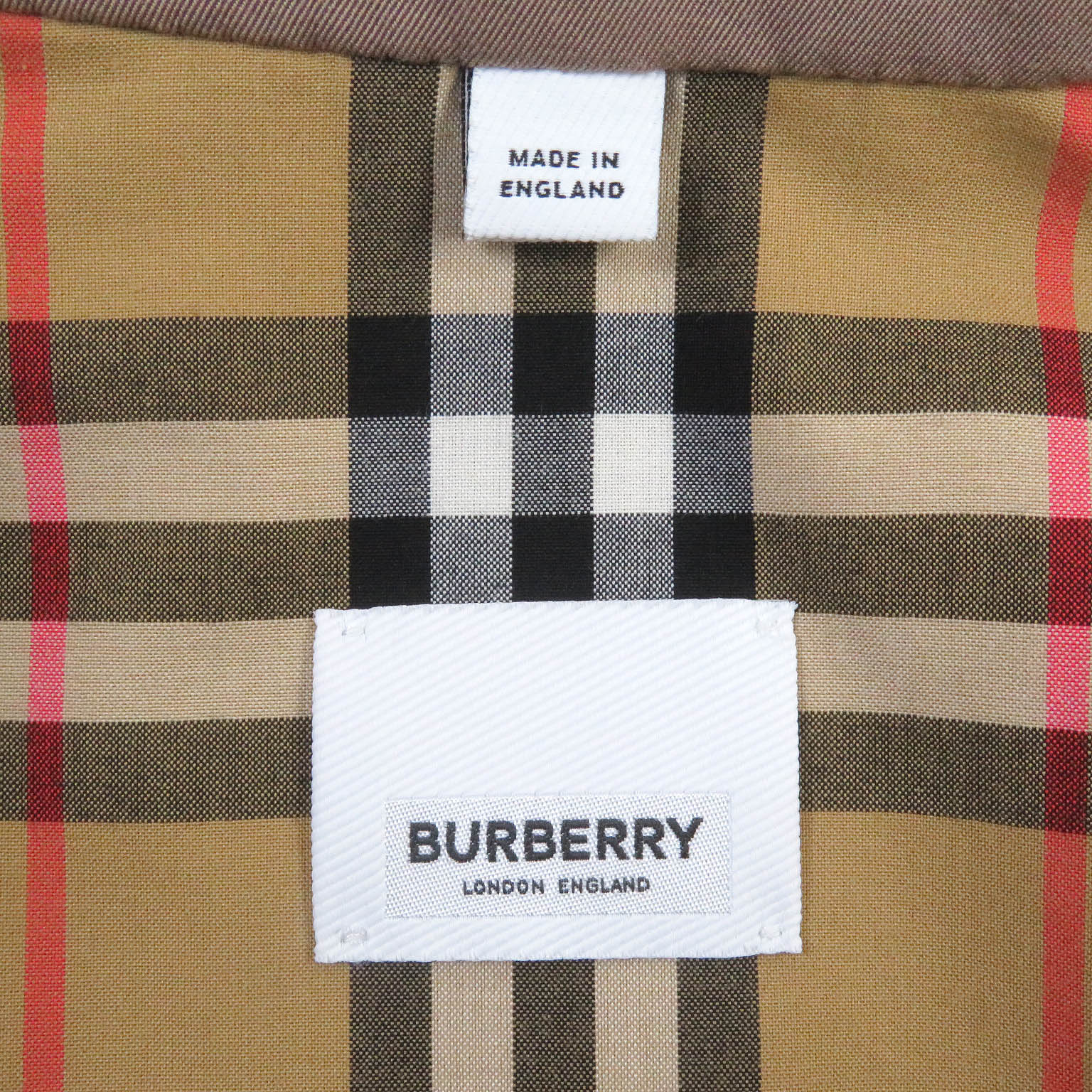 Burberry Cotton Coat Chin Strap Stainless Collar