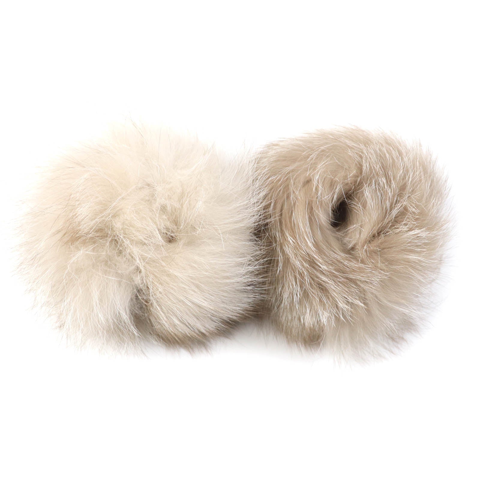 FOXEY FOX Fur Cuffs Arm Warmers Beige